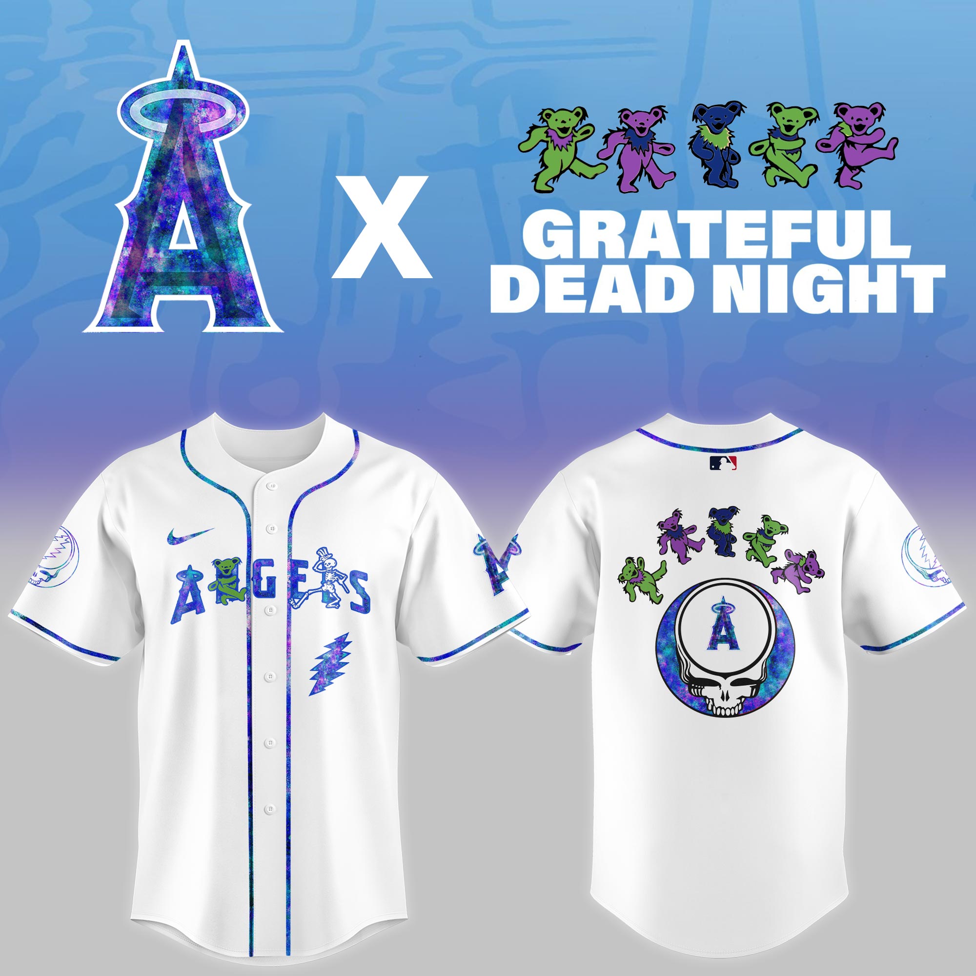 La Angels 2025 Grateful Dead Night Limited Jersey PT68325