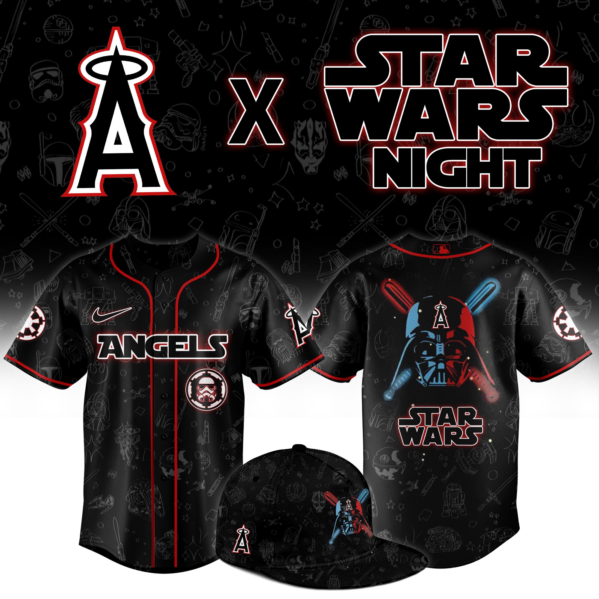 La Angels 2025 Star Wars Night Limited Jersey MS06574