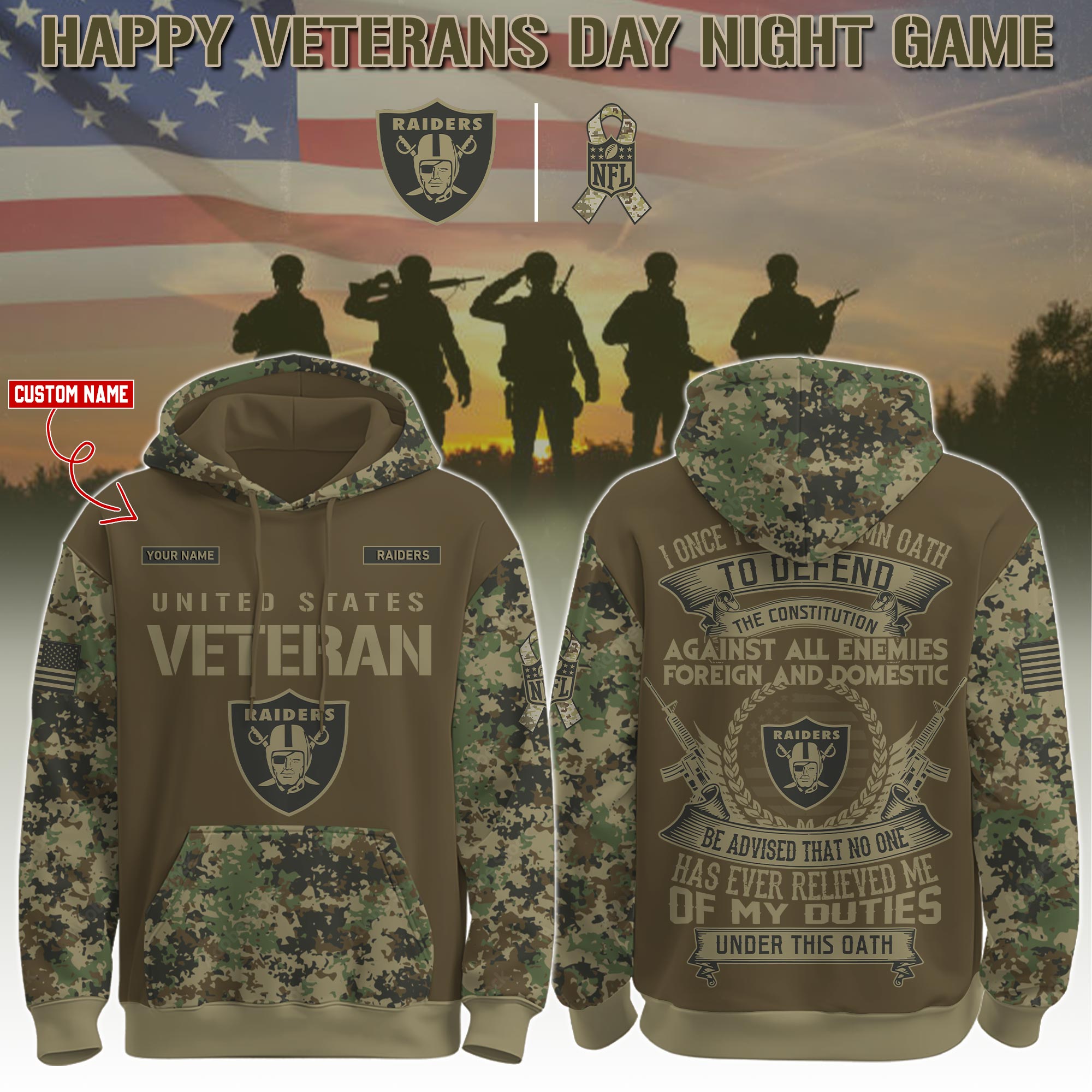 Las Vegas Raiders Veteran Limited Editions Hoodie Ver 2 PT76093