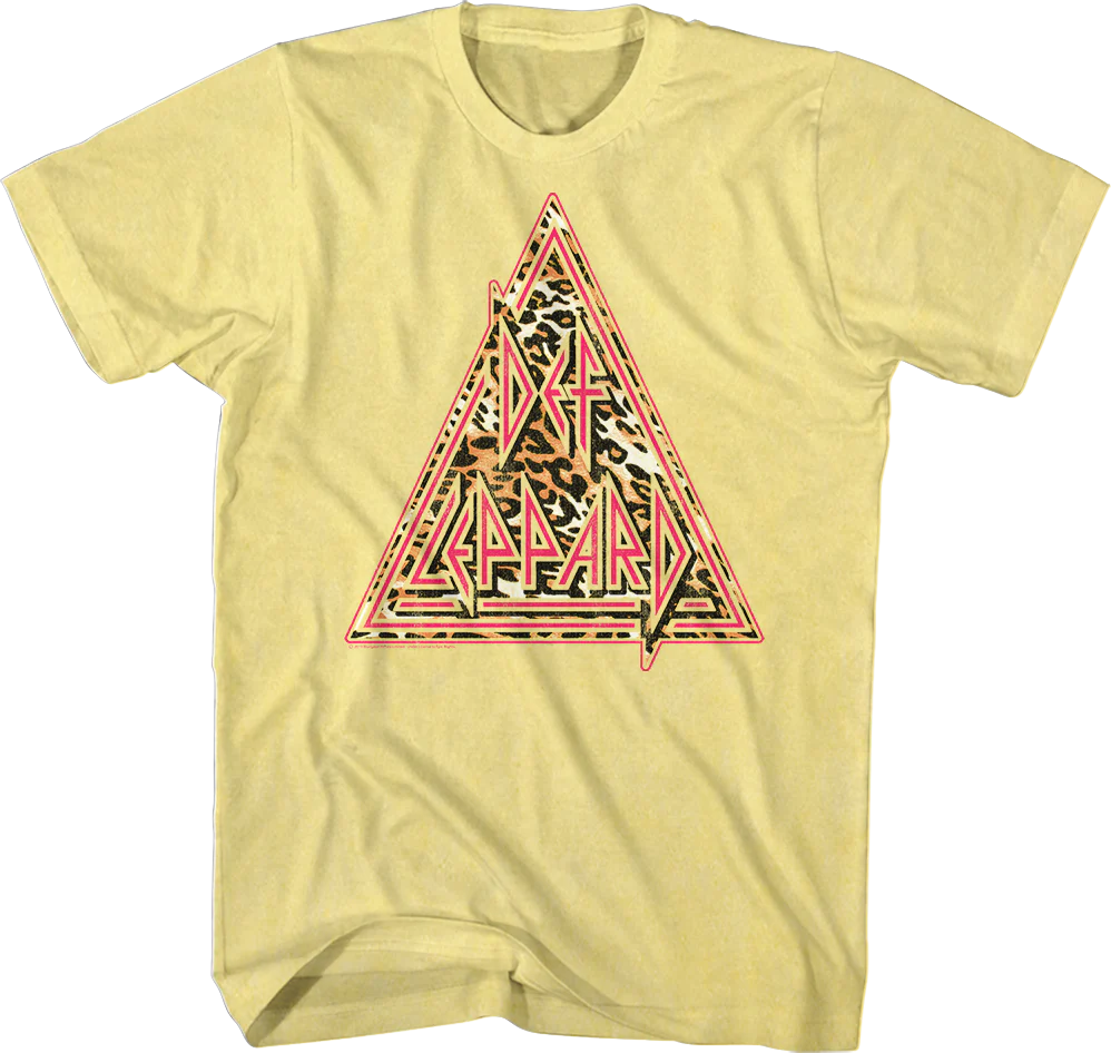 Leopard Print Triangle Def Leppard T-Shirt MS03119