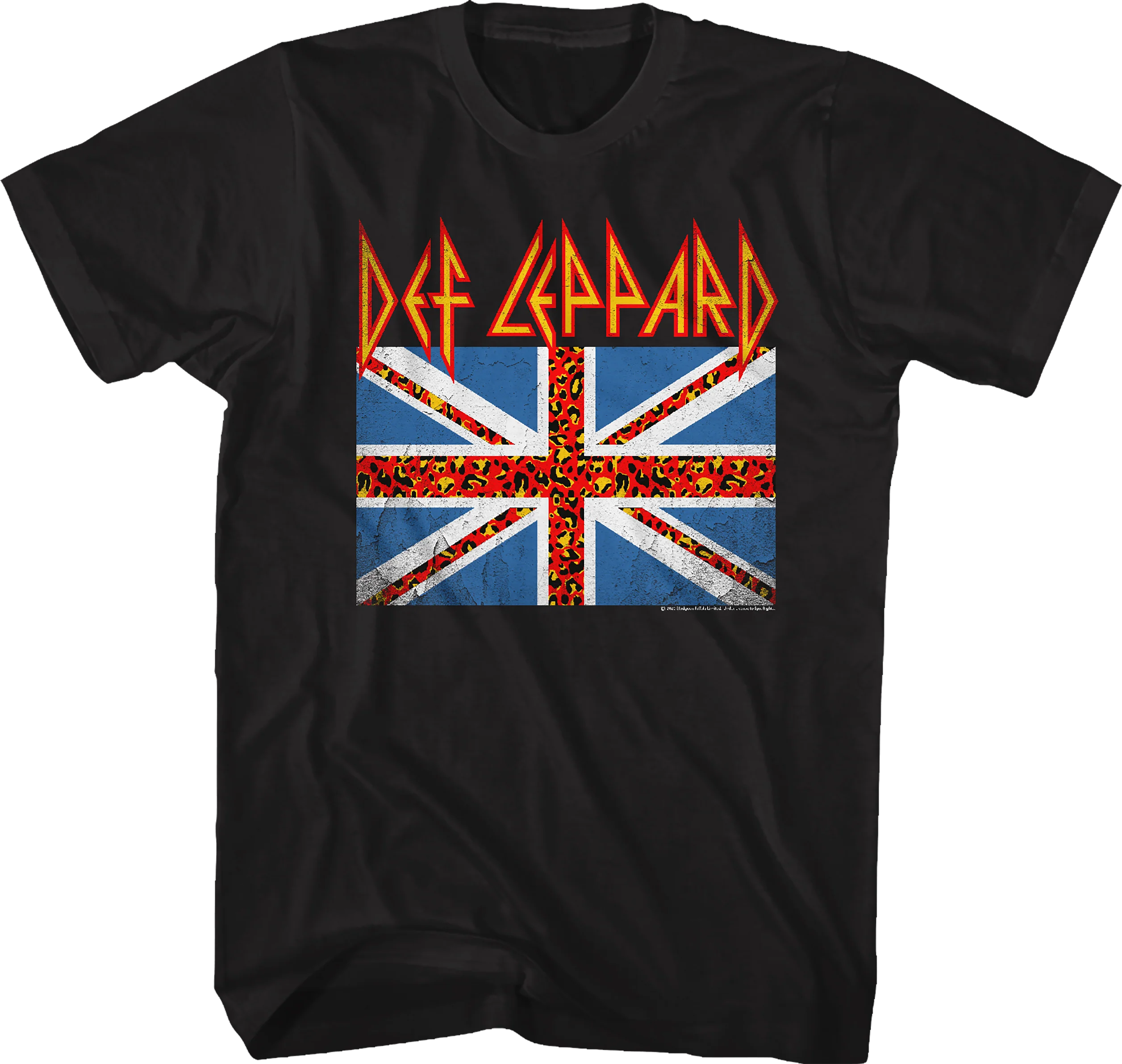 Leopard Print Union Jack Def Leppard T-Shirt MS02852