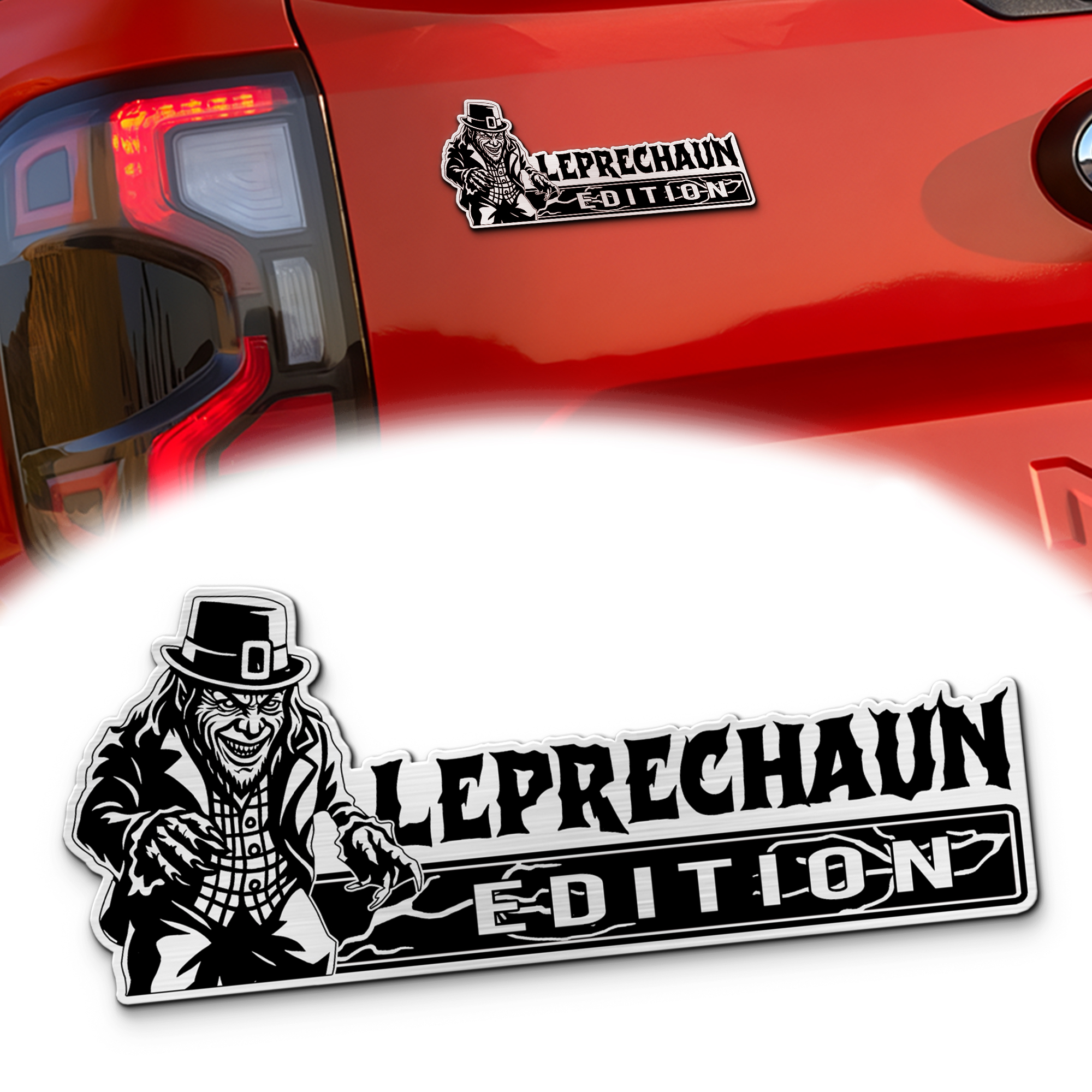 Leprechaun Edition Engraved Car Emblem Version 2 MS10190