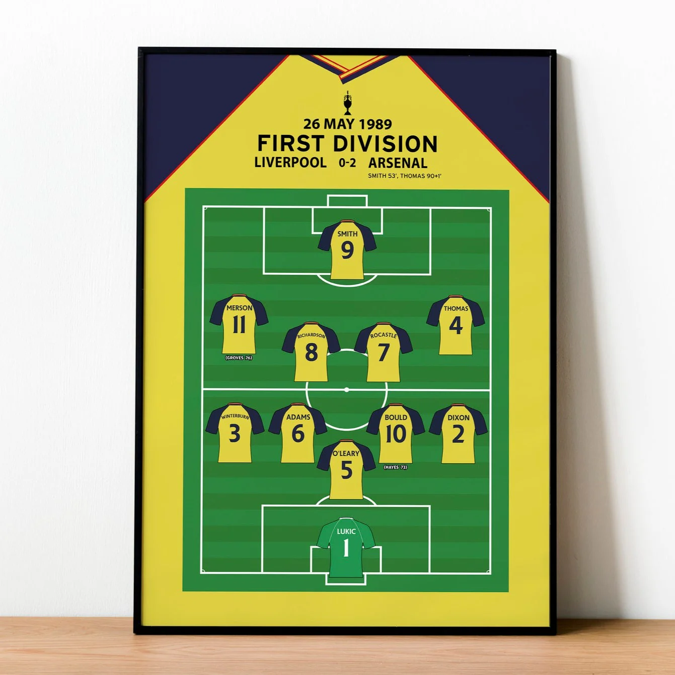Liverpool 0-2 Arsenal - First Division 1989 PT69250