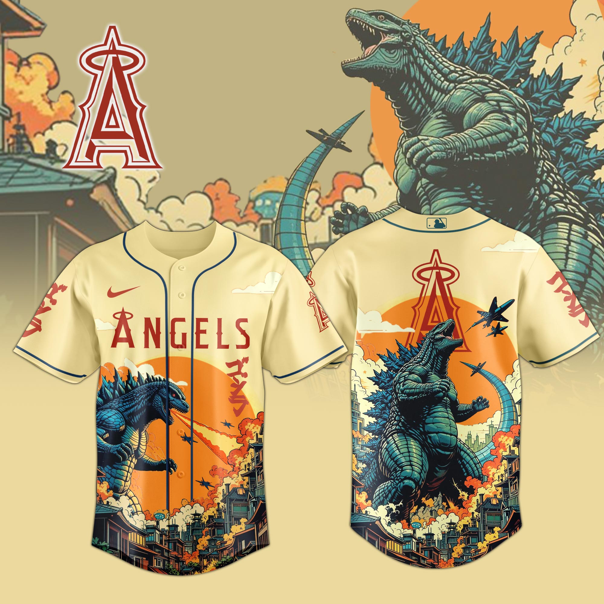 Los Angeles Angels Special Godzilla Limited Edition Jersey PT72830
