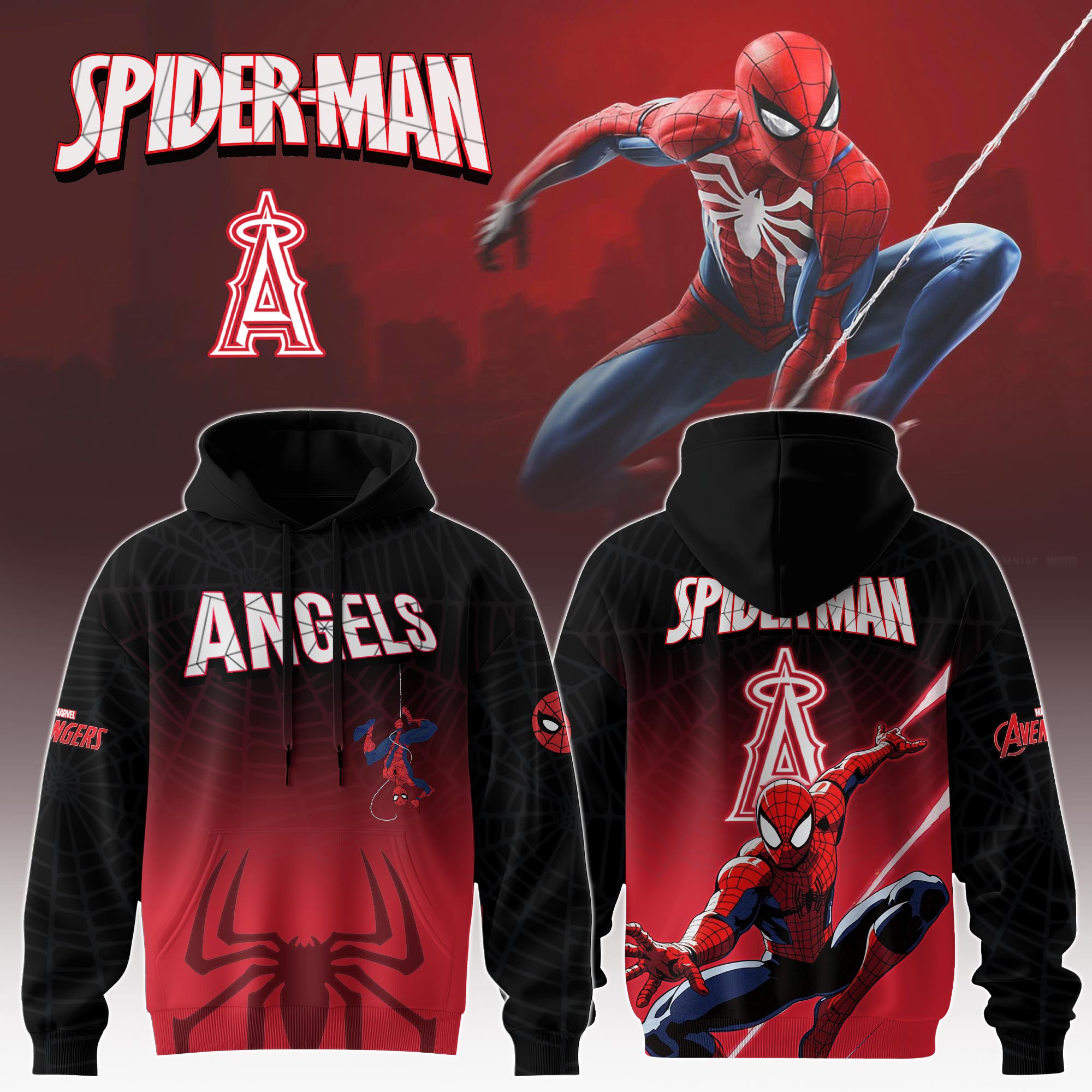 Los Angeles Angels X Spider Man Game Night Special Edition Hoodie MS06522