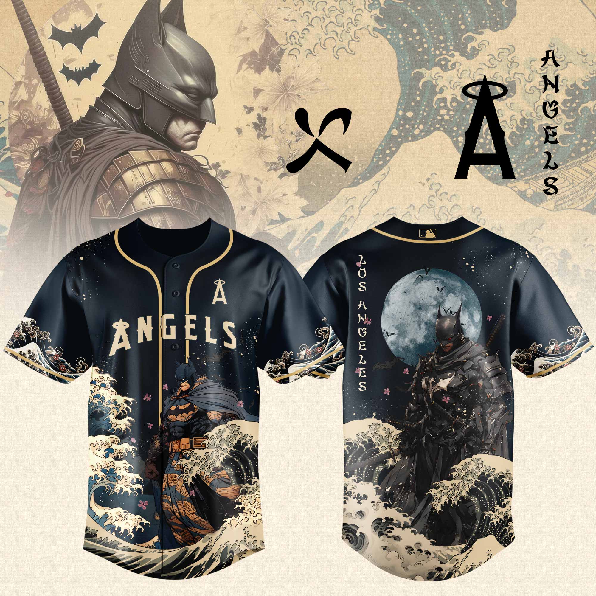 Los Angeles Angels x Batman Night Limited Edition Jersey 2025 PT71782