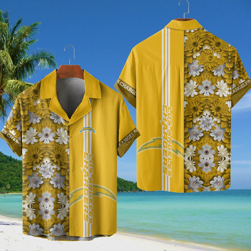 Los Angeles Chargers NFL Flower Hawaiian Shirt PT68486