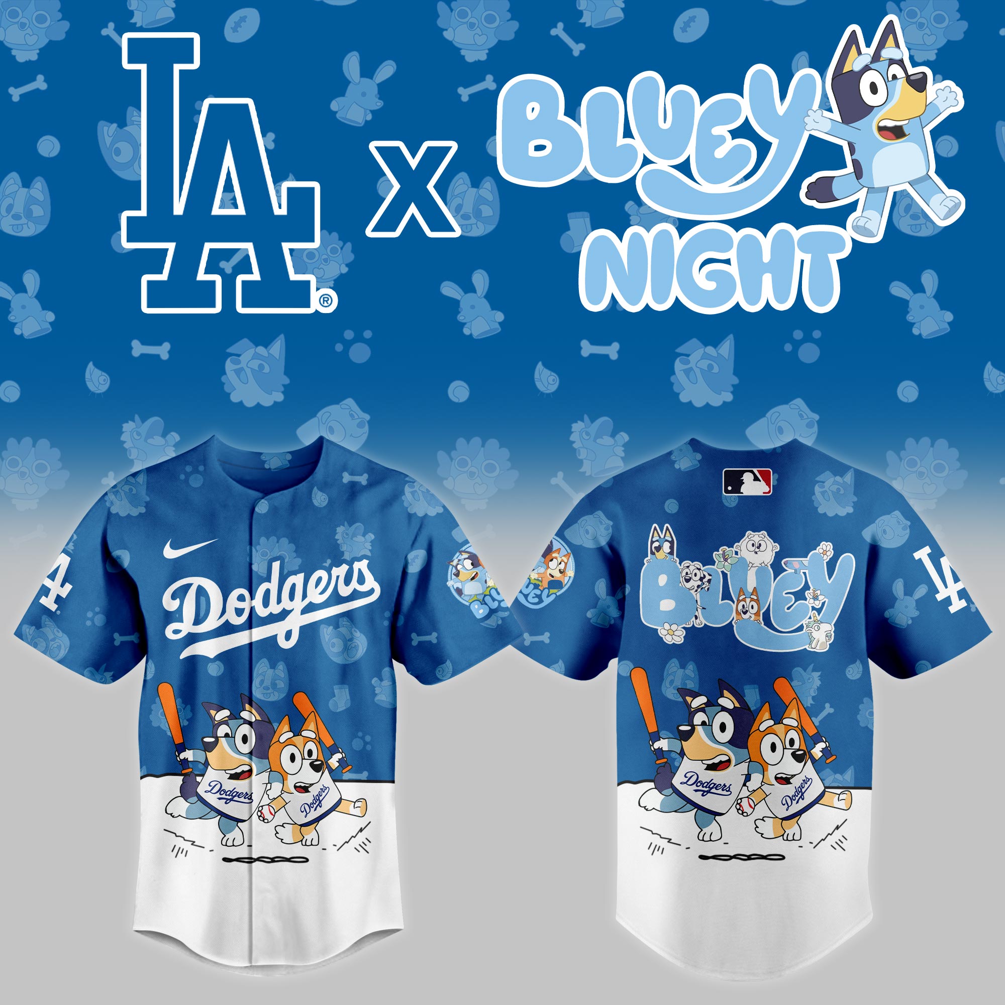 Los Angeles Dodgers 2025 Bluey Theme Night Limited Jersey PT68343