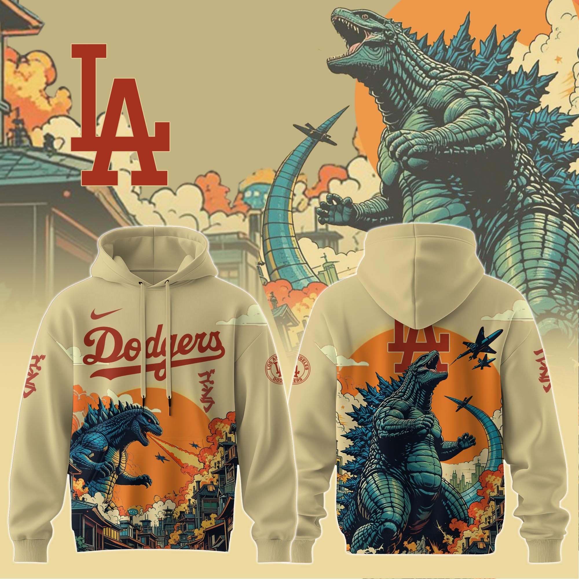 Los Angeles Dodgers Special Godzilla Limited Edition Hoodie PT72787