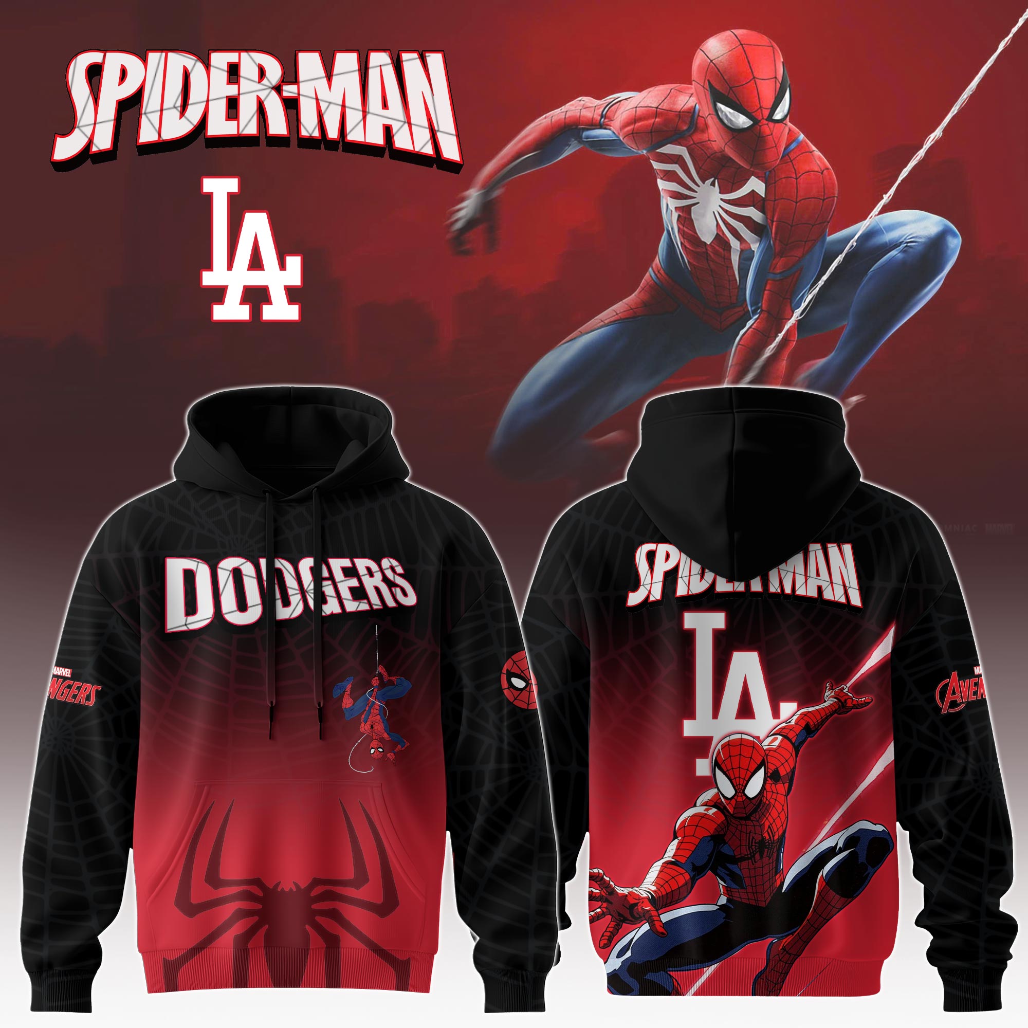 Los Angeles Dodgers X Spider Man Game Night Special Edition Hoodie MS06506