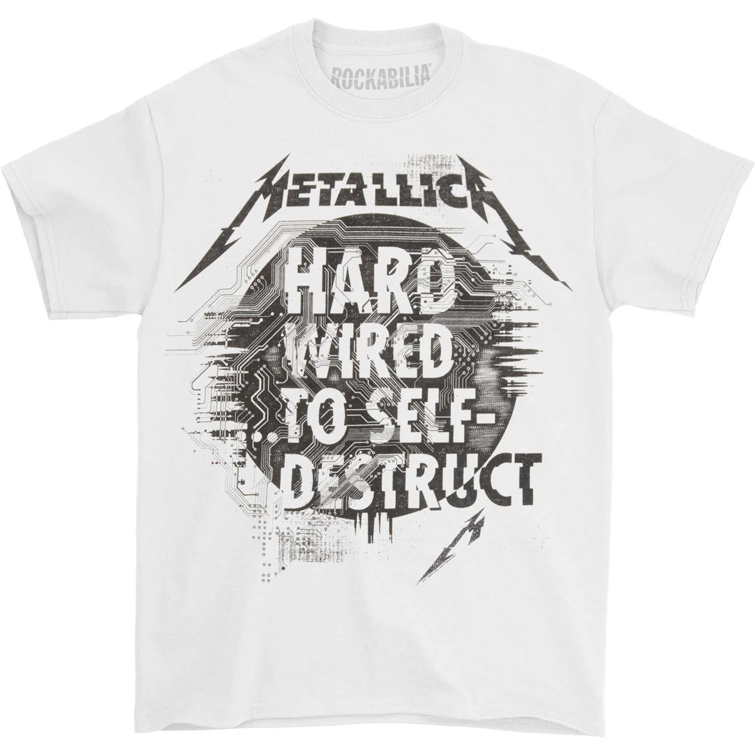 Met Global Glitch White T T-shirt MS00744