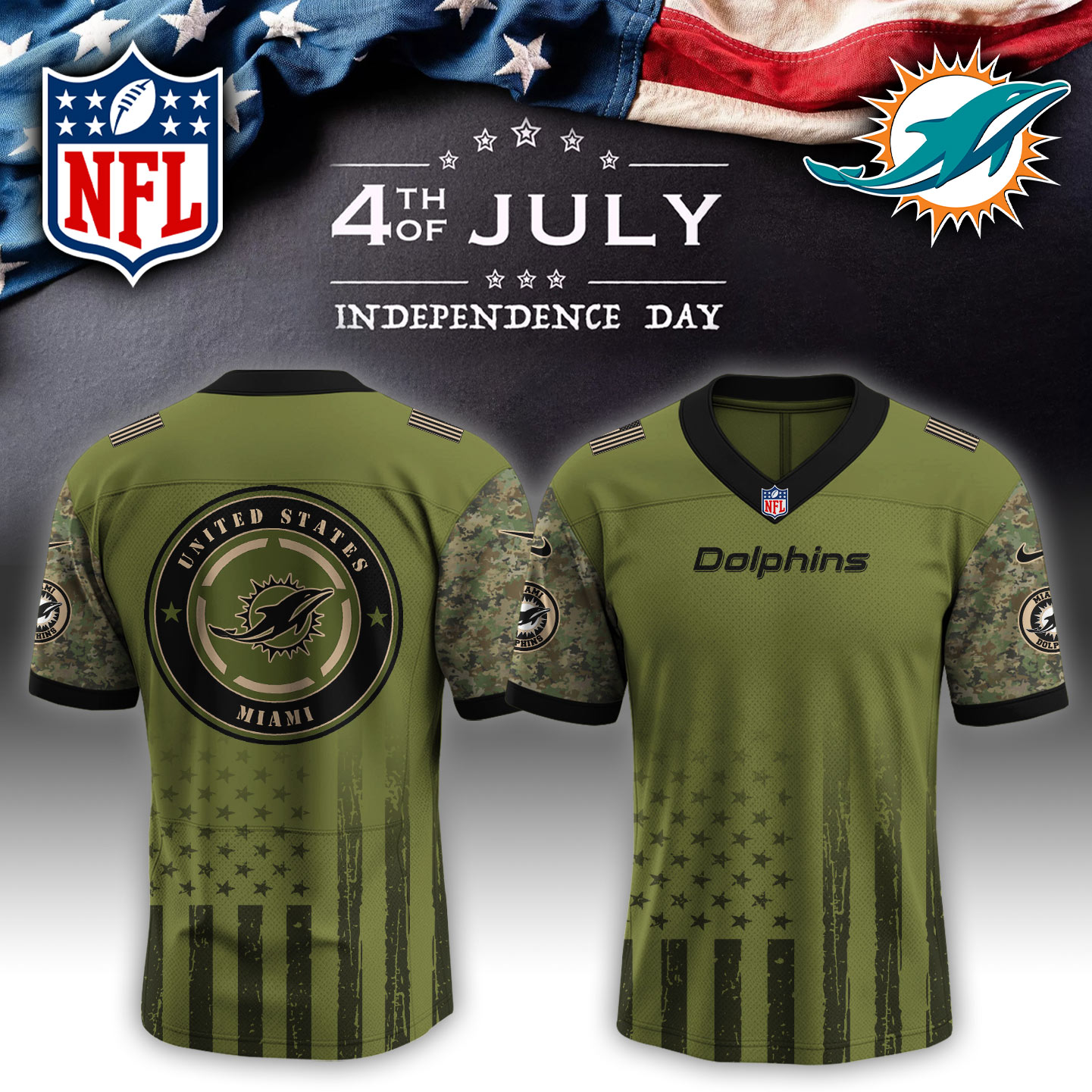 Miami Dolphins NFL x Independent Day Jersey PT70266