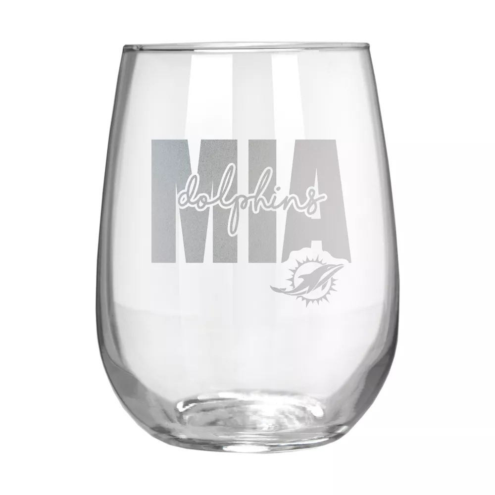 Miami Dolphins Wine Glass PT74944