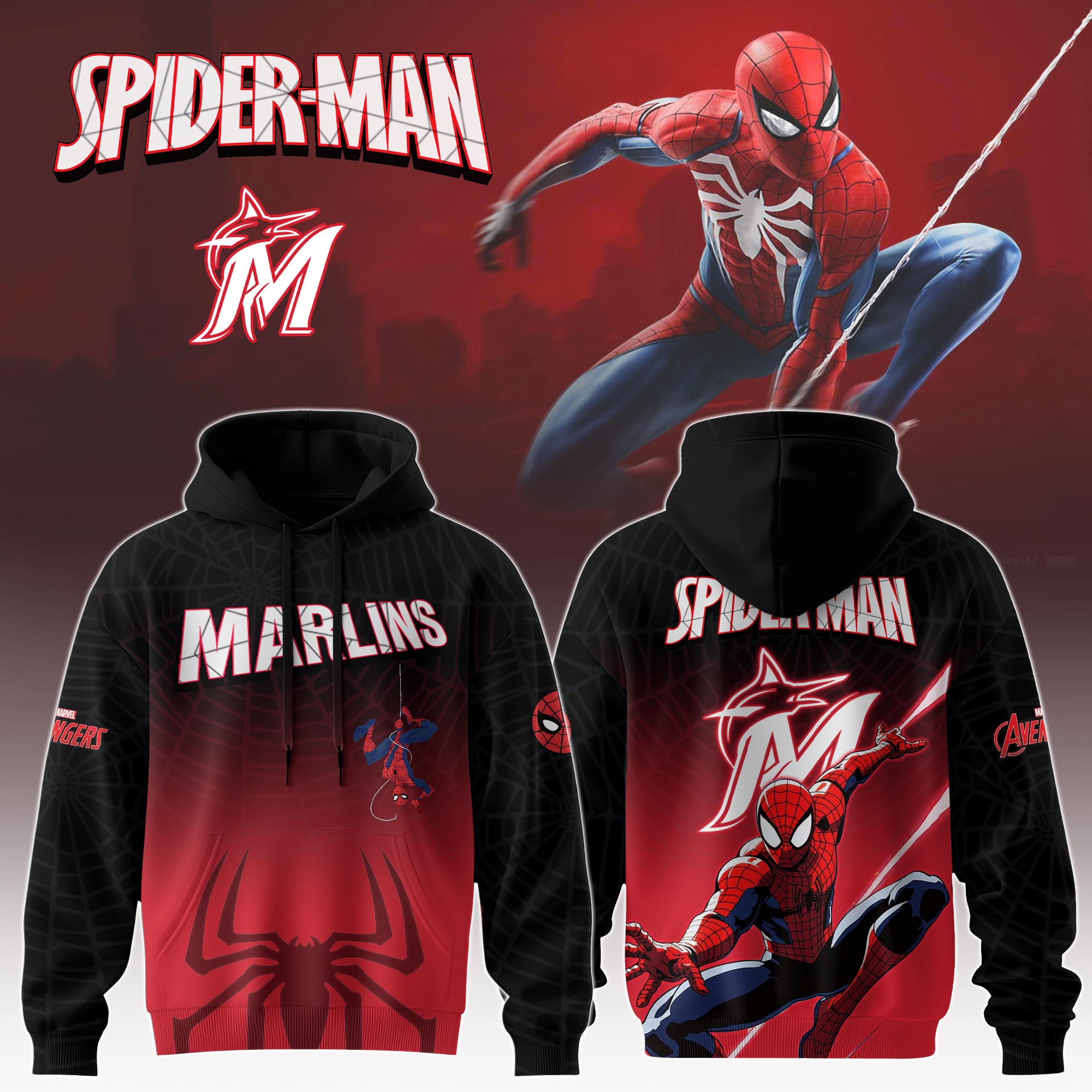 Miami Marlins X Spider Man Game Night Special Edition Hoodie MS06523