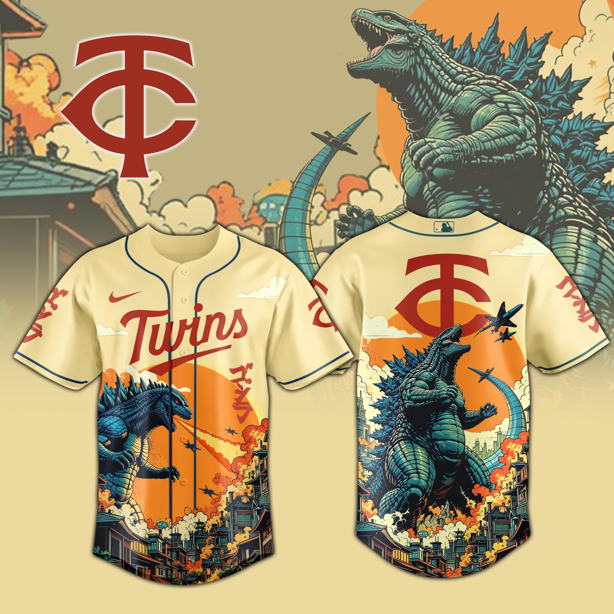 Minnesota Twins Special Godzilla Limited Edition Jersey PT72832
