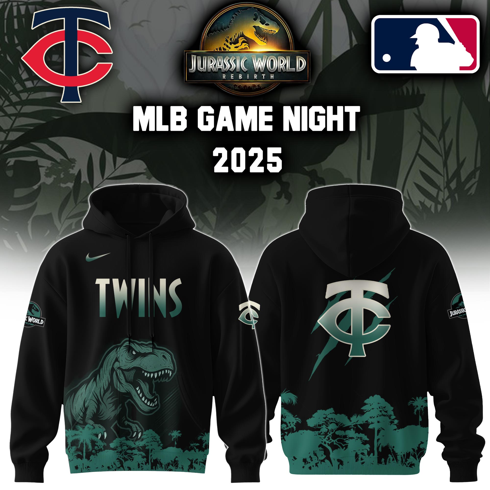 Minnesota Twins X Jurassic World Hooide Colab 2025 Editons Limited PT70211