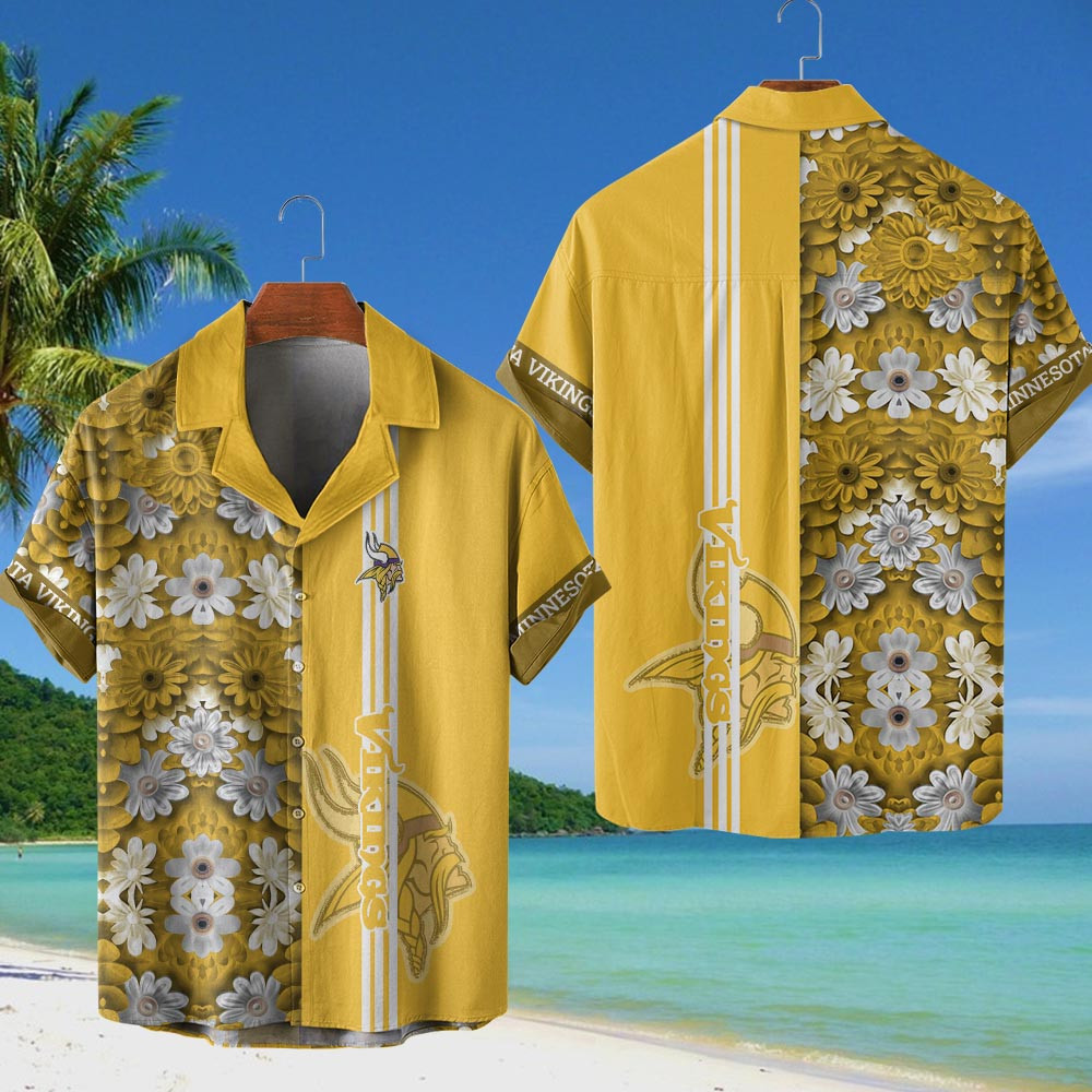 Minnesota Vikings NFL Flower Hawaiian Shirt PT68482