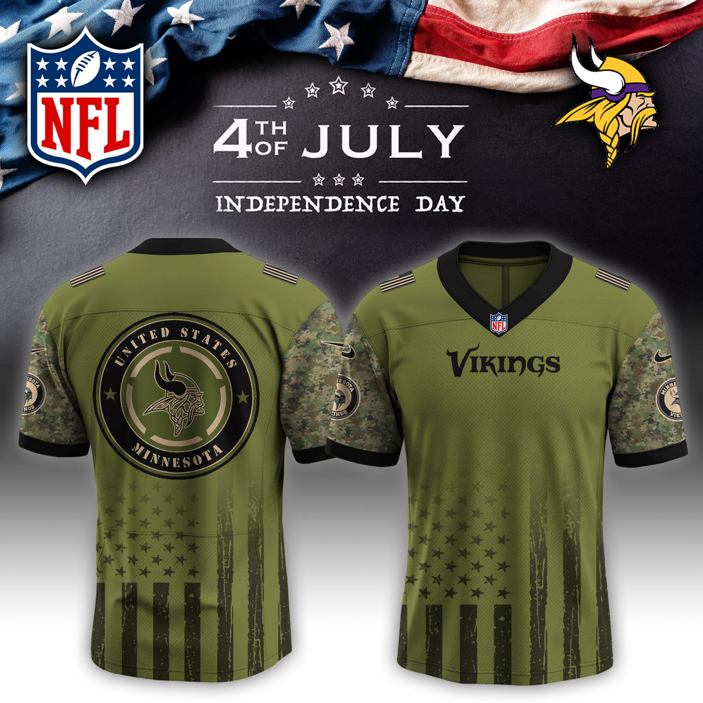 Minnesota Vikings NFL x Independent Day Jersey PT70252