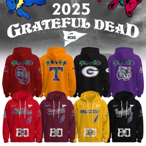NCAA x Grateful Dead 60th Hoodie Editions Limited 1965 2025 PT76401