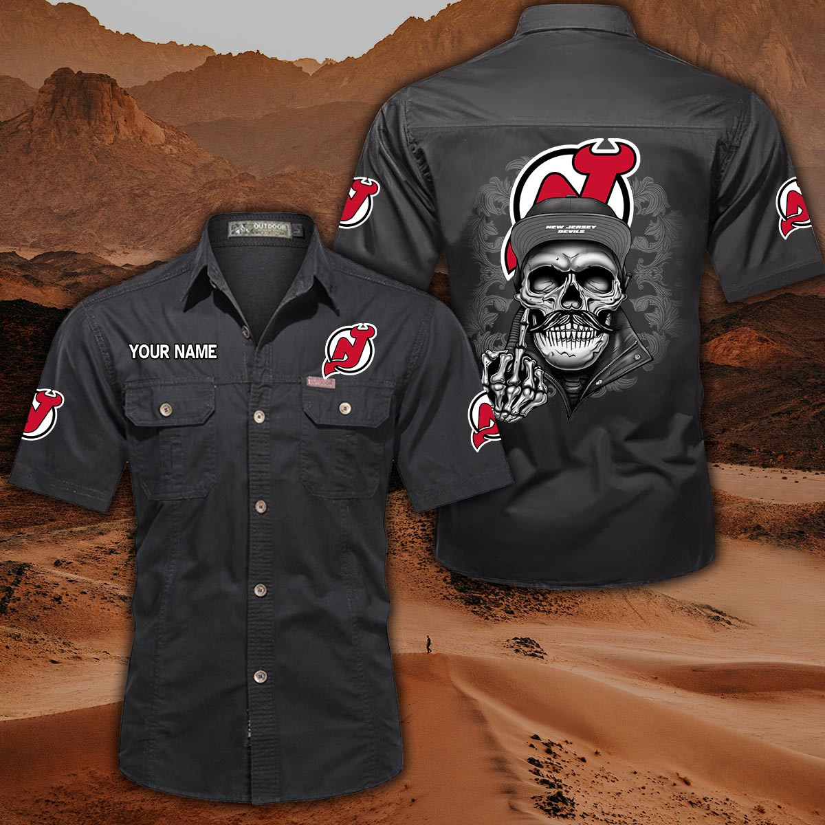 New Jersey Devils Pocket Short Sleeve Shirt PT69517