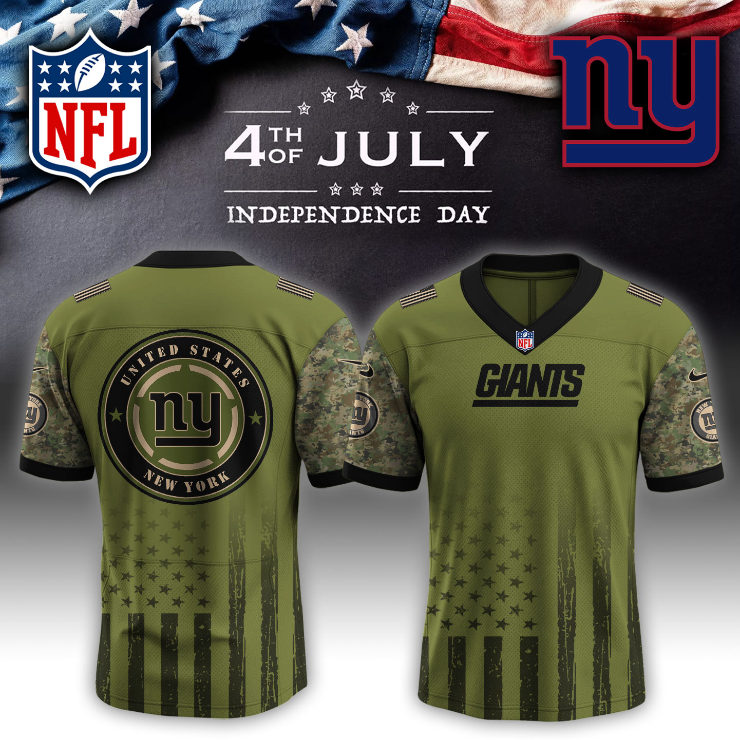 New York Giants NFL x Independent Day Jersey PT70247