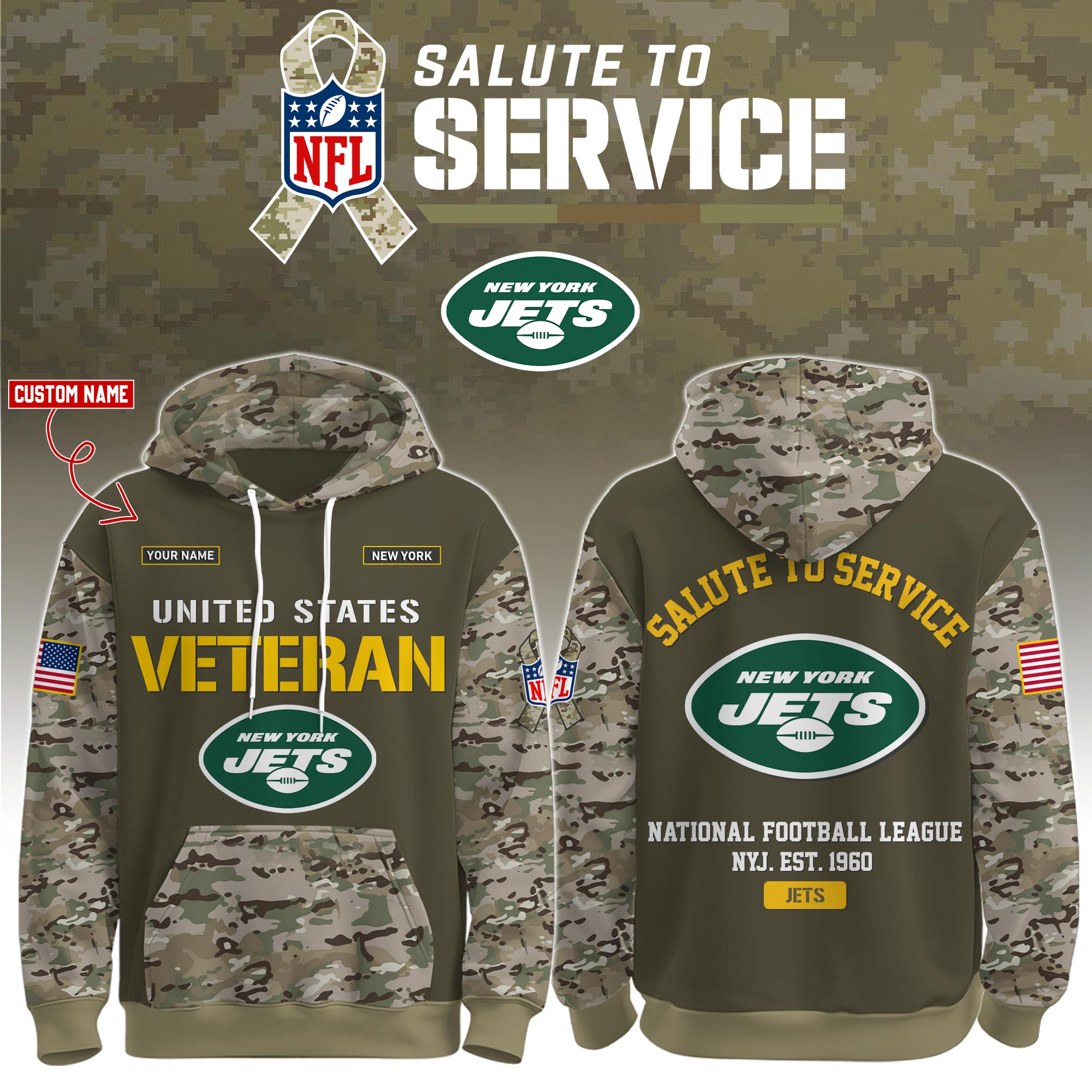 New York Jets Veteran Birthday Limited Editions Ver 3 PT76109