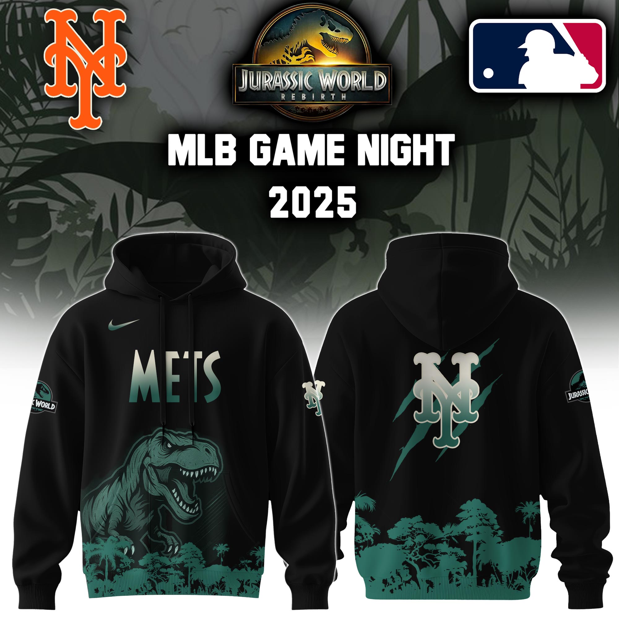 New York Mets X Jurassic World Hooide Colab 2025 Editons Limited PT70131