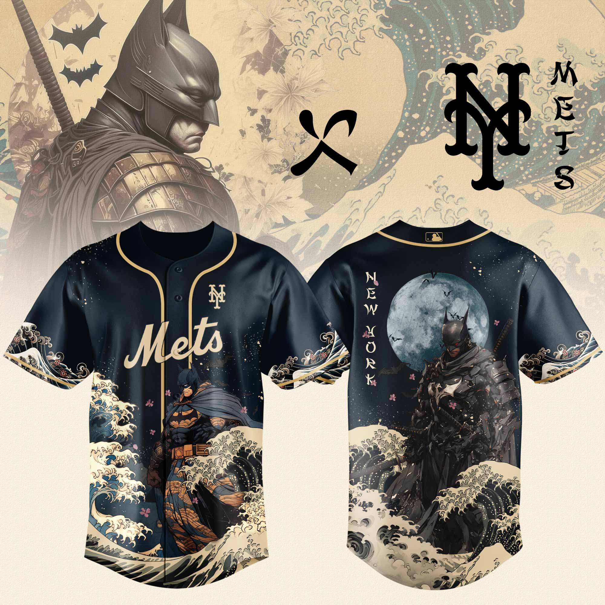 New York Mets x Batman Night Limited Edition Jersey 2025 PT71788
