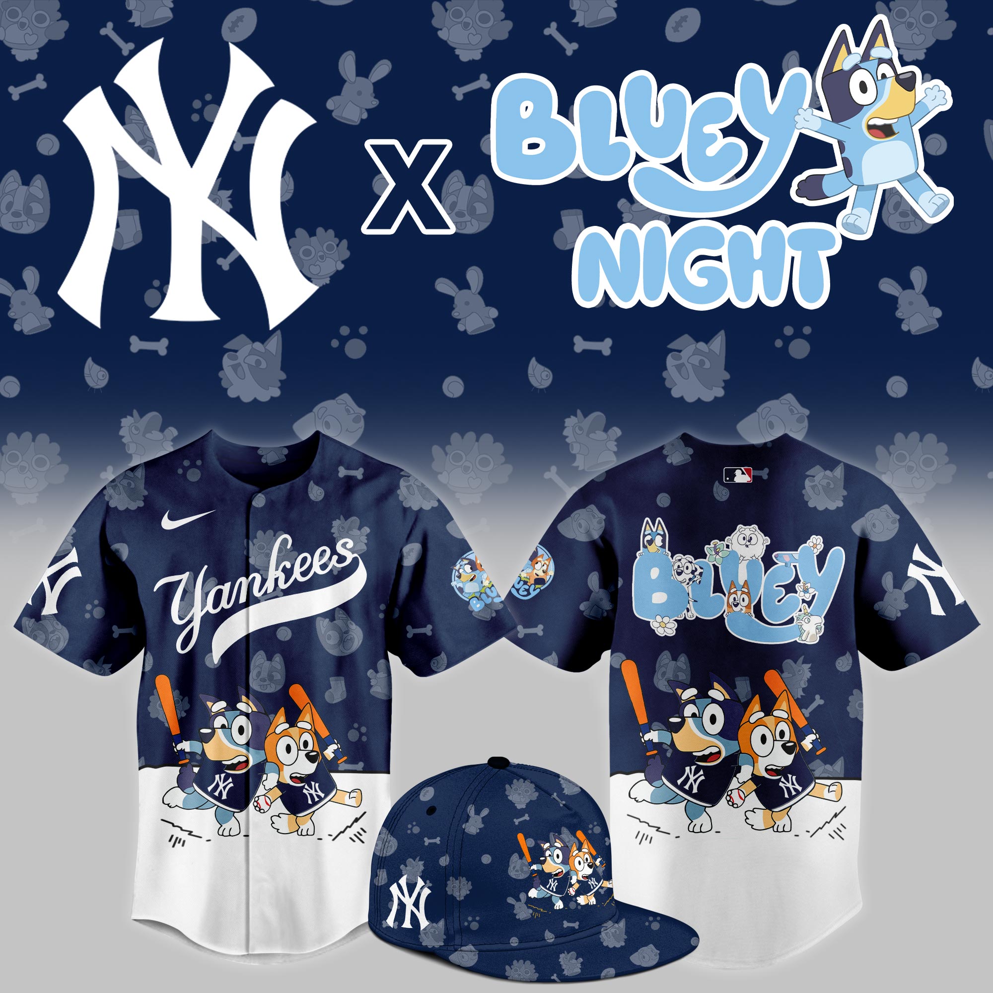 New York Yankees 2025 Bluey Theme Night Limited Jersey PT68357