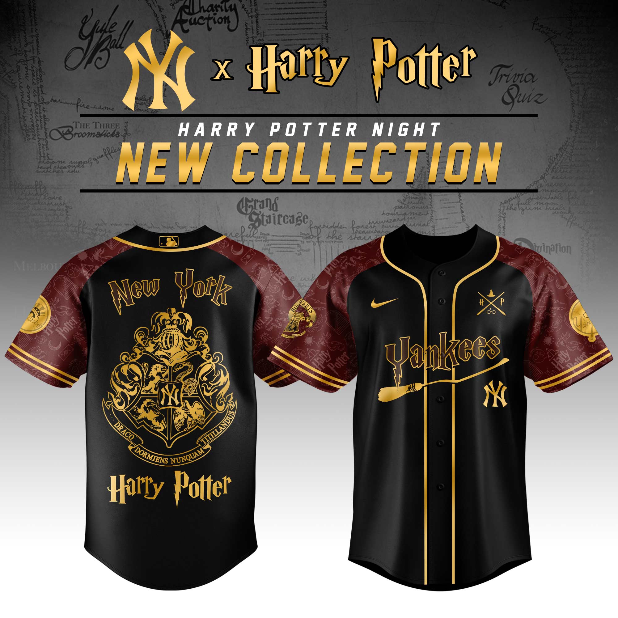 New York Yankees Mlb X Harry Potter Limited Edition Jersey 2025 PT67705