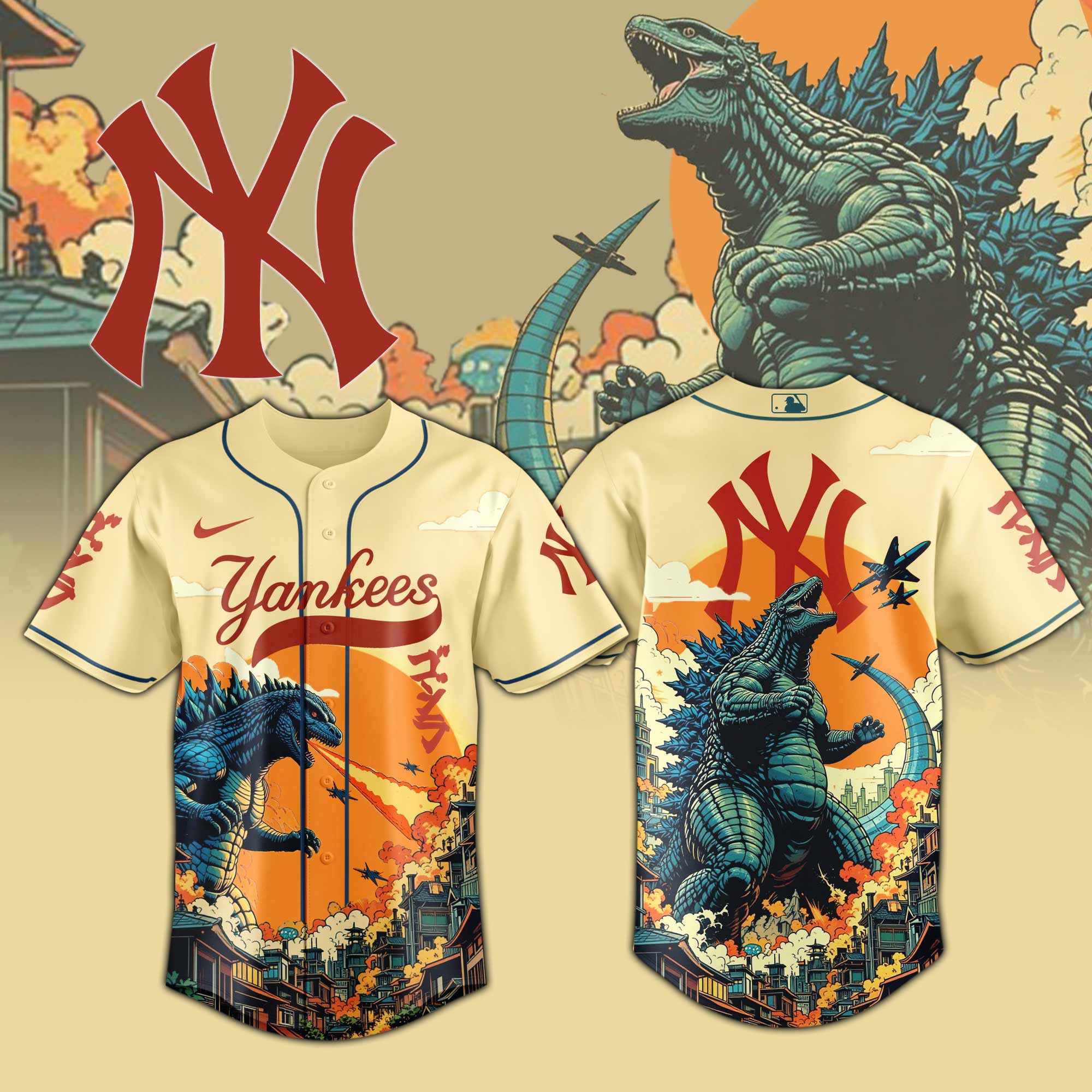 New York Yankees Special Godzilla Limited Edition Jersey PT72820