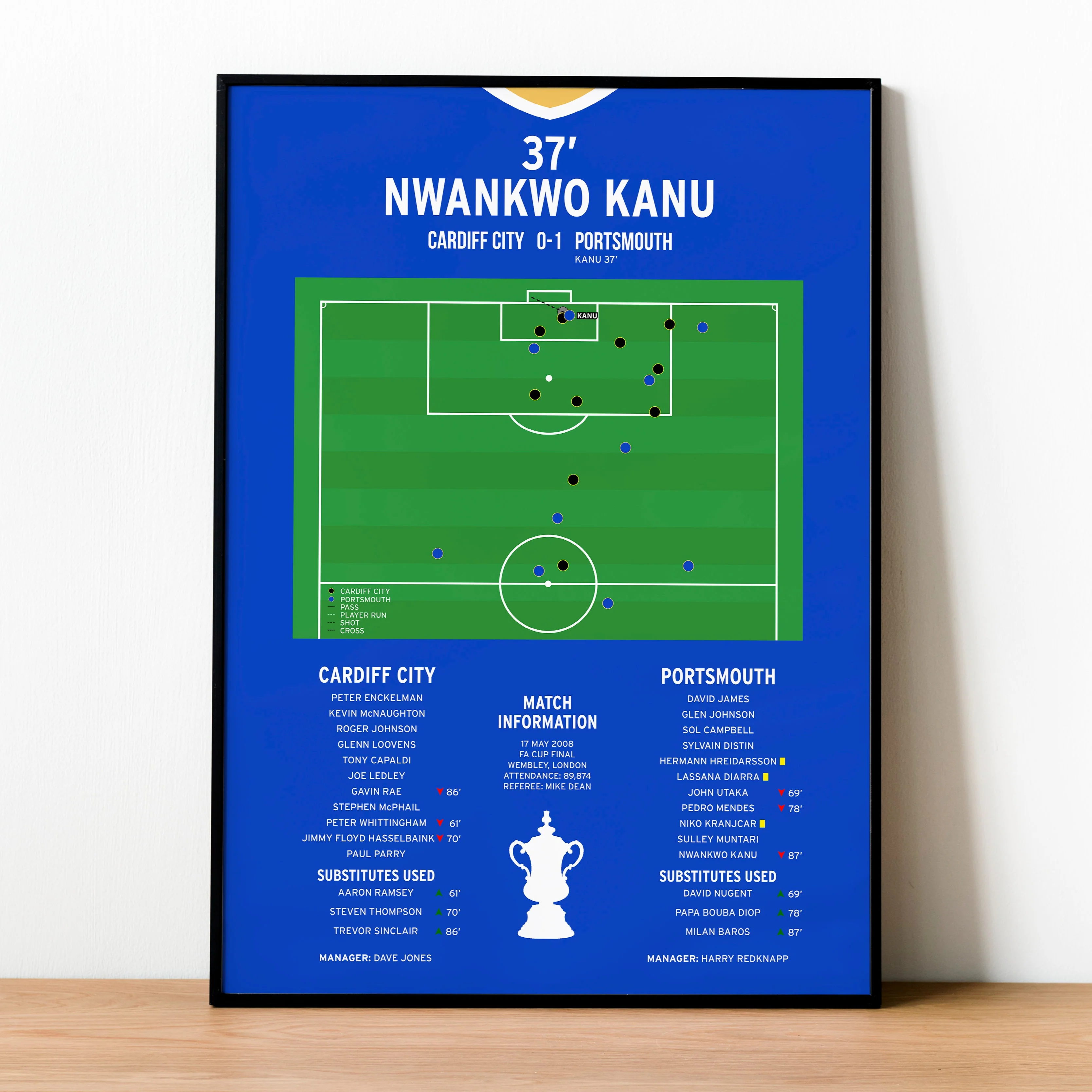 Nwankwo Kanu Goal - Cardiff City vs Portsmouth - FA Cup Final 2008 PT69243