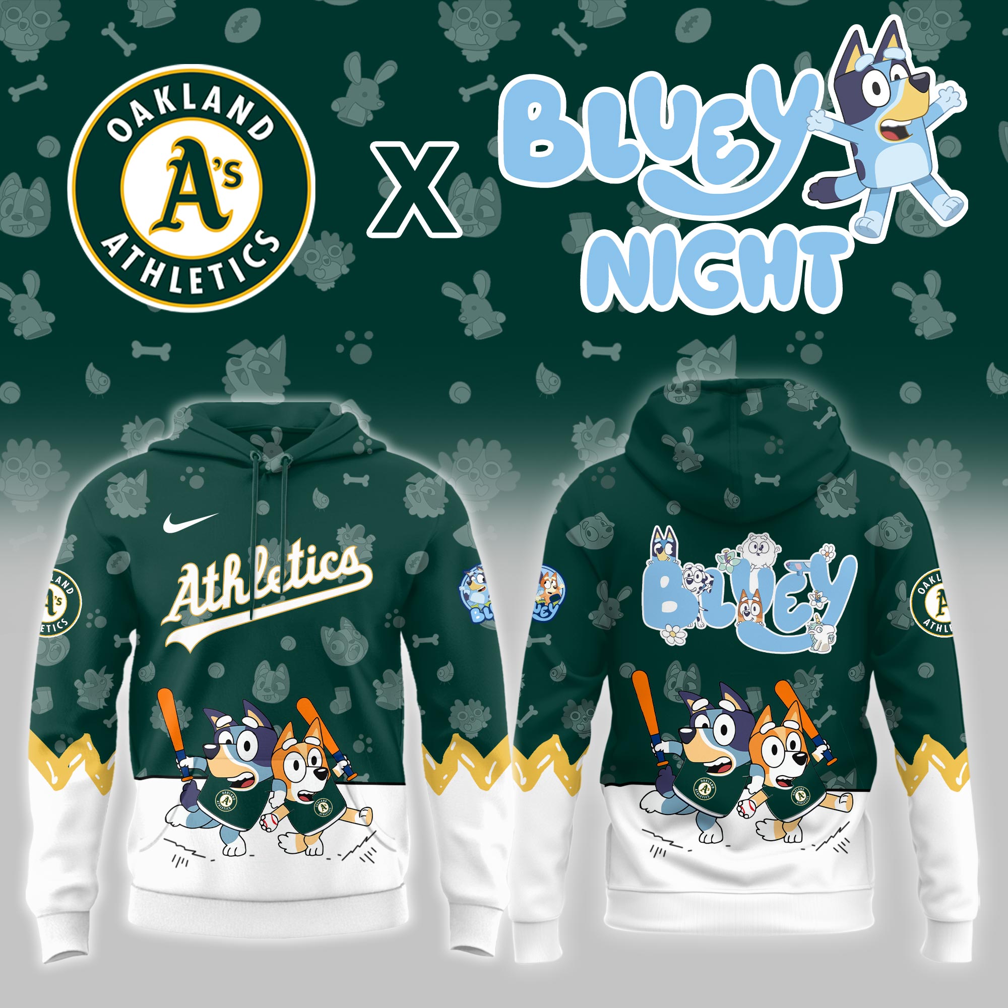 Oakland Athletics Bluey Night Limited Hoodie PT68417