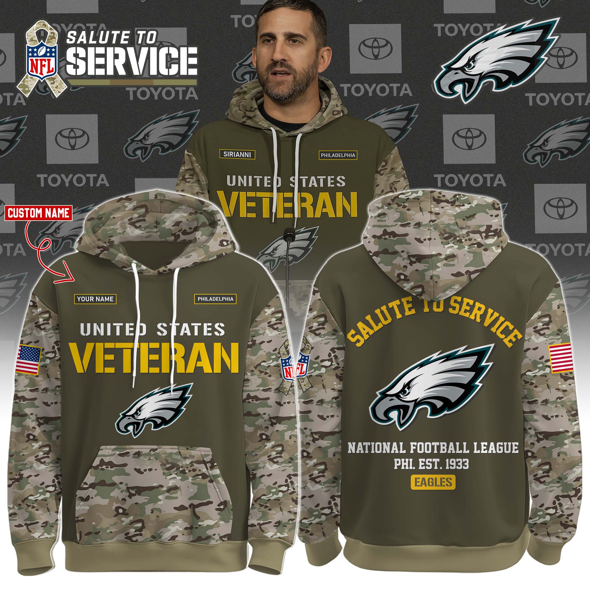 Philadelphia Eagles Veteran Birthday Limited Editions Ver 3 PT76112