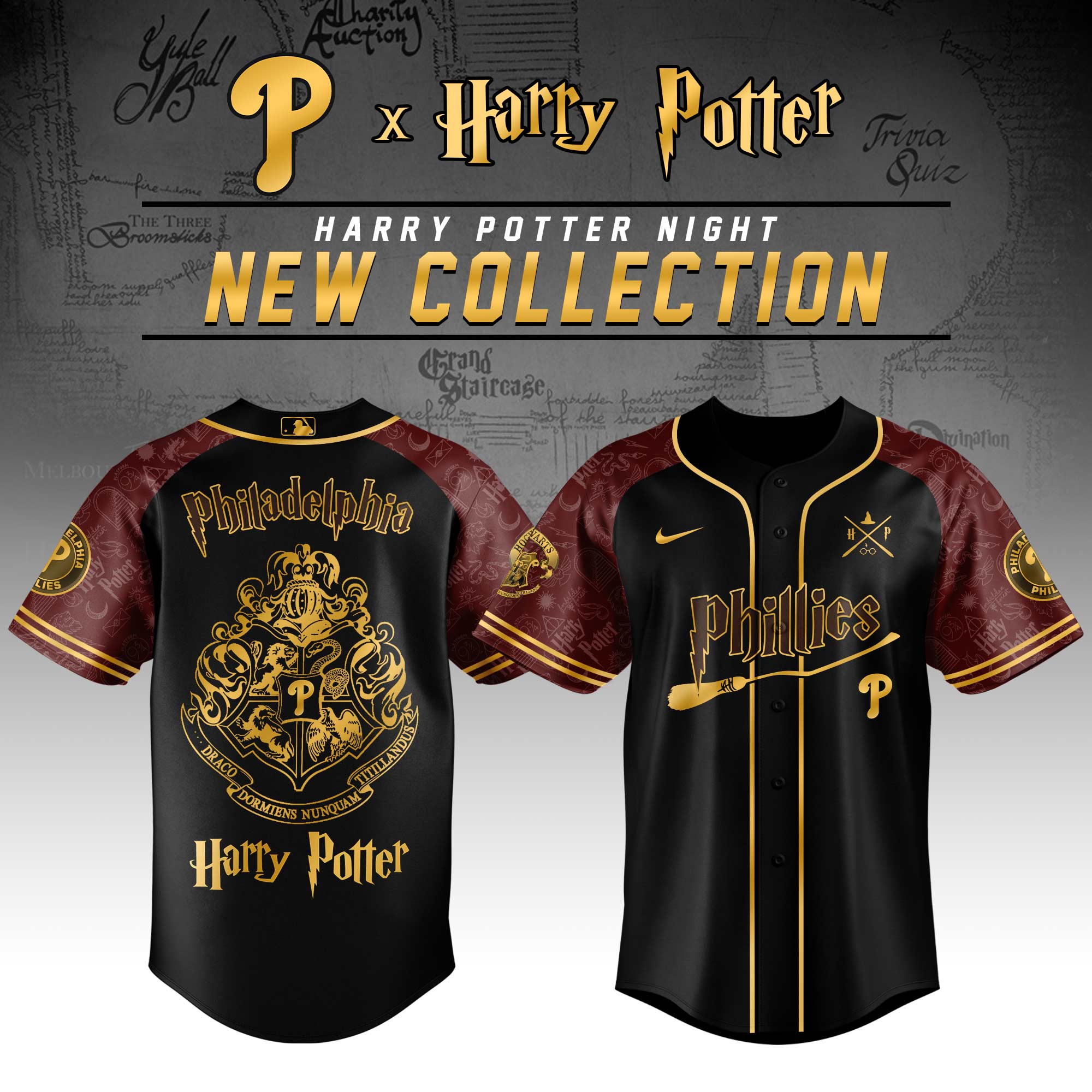 Philadelphia Phillies Mlb X Harry Potter Limited Edition Jersey 2025 PT67707
