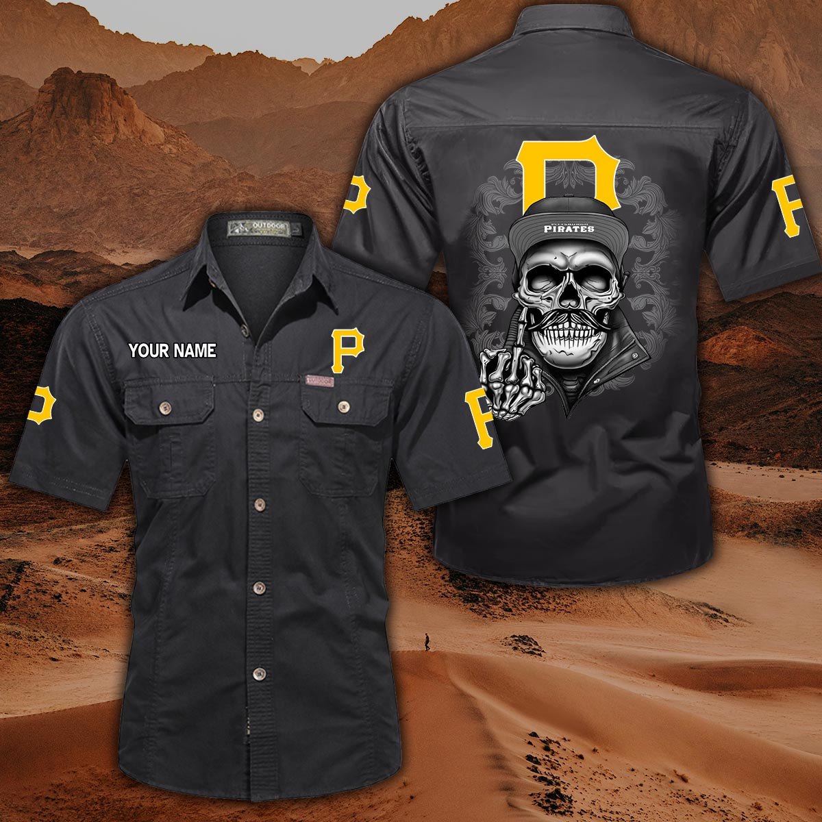 Pittsburgh Pirates Pocket Short Sleeve Shirt PT69553