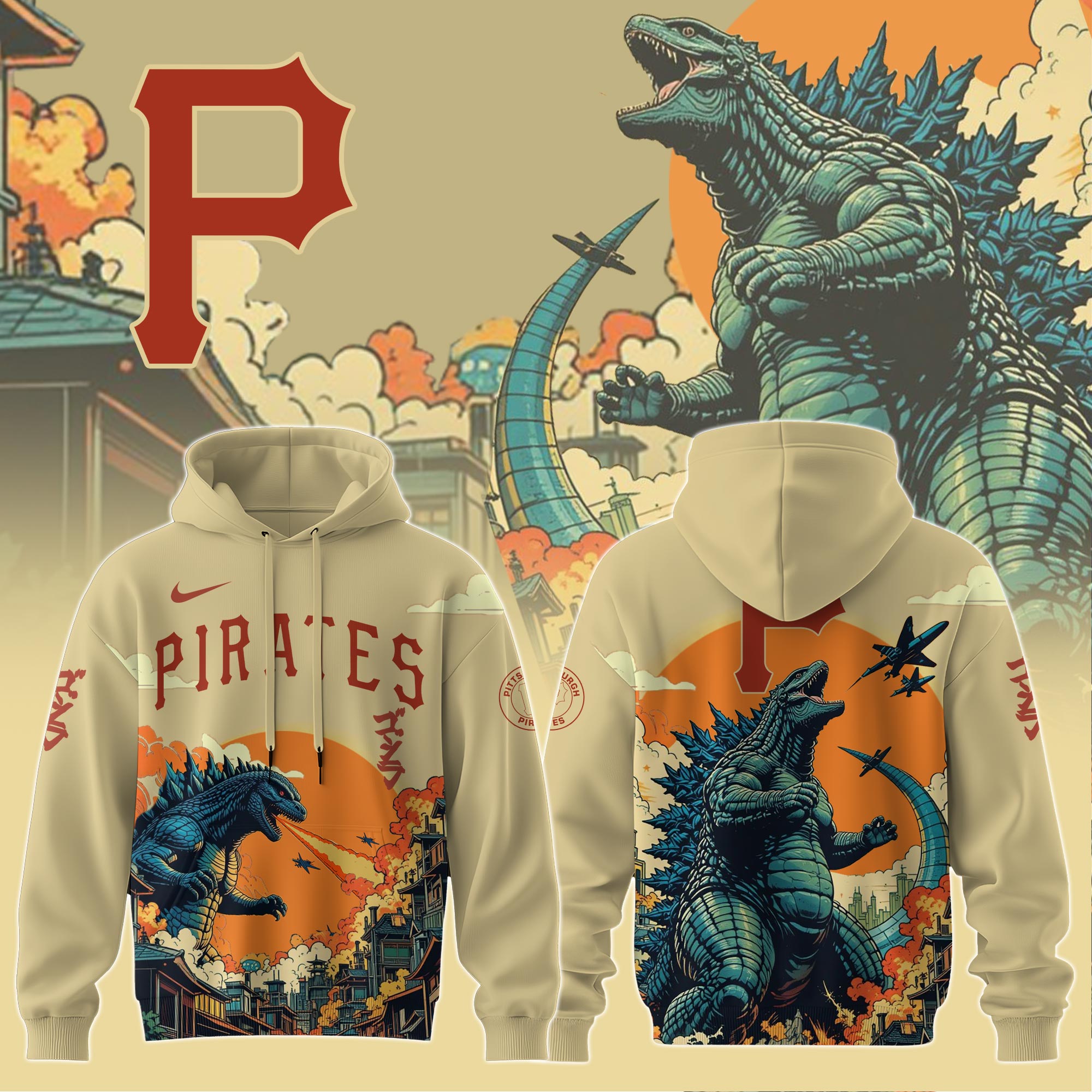 Pittsburgh Pirates Special Godzilla Limited Edition Hoodie PT72804