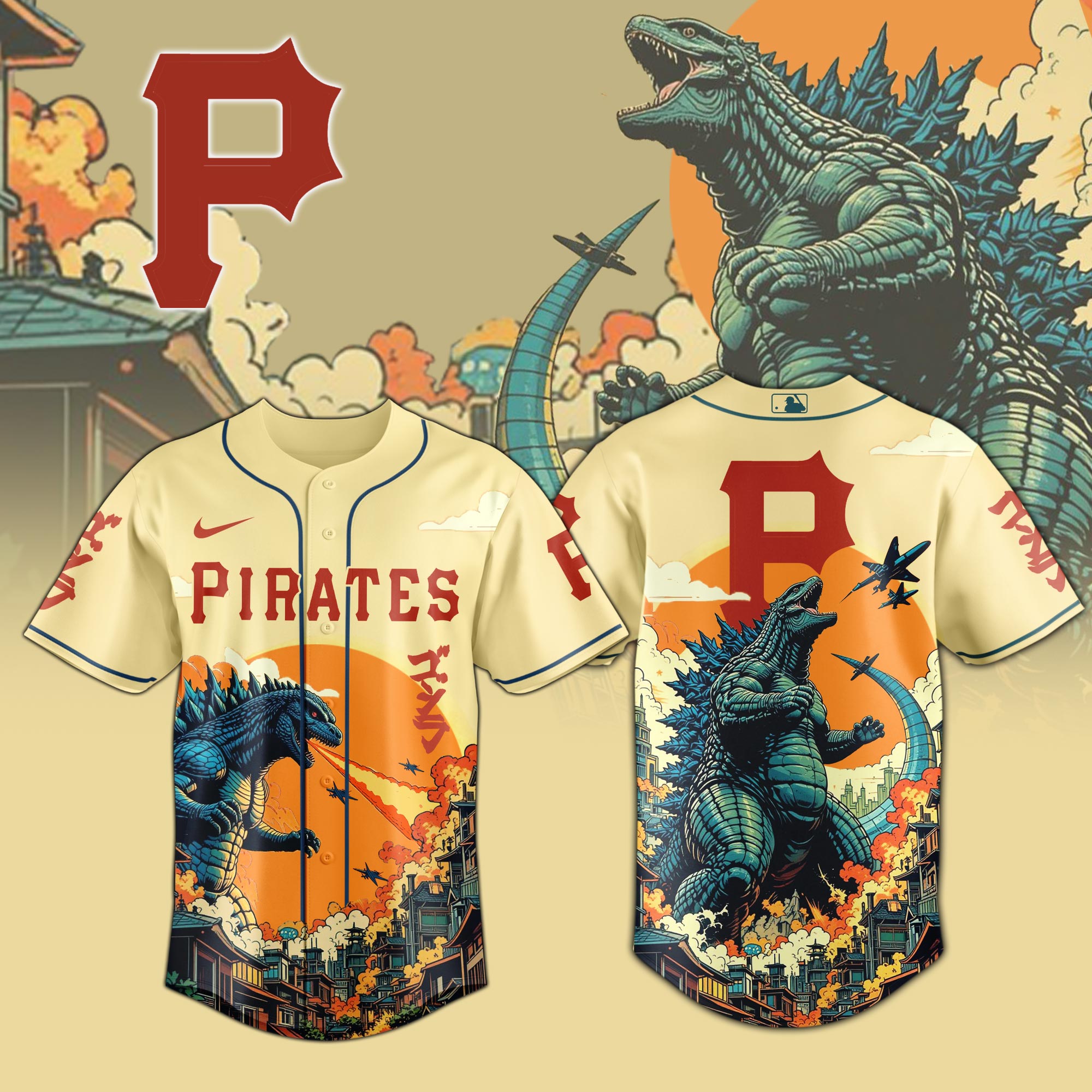 Pittsburgh Pirates Special Godzilla Limited Edition Jersey PT72835