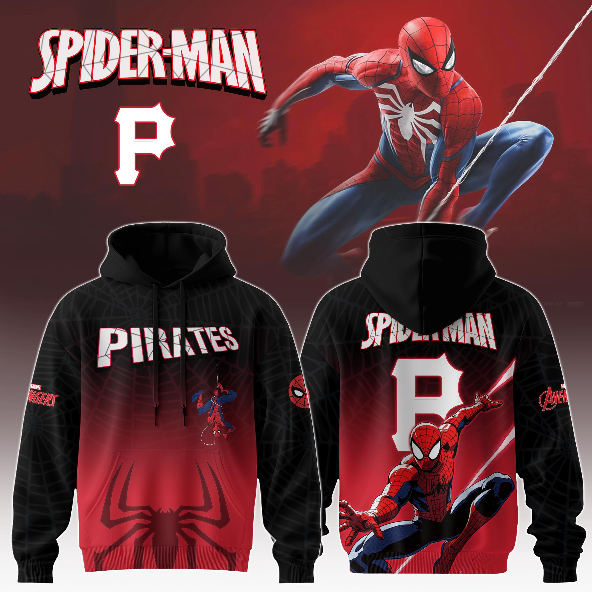 Pittsburgh Pirates X Spider Man Game Night Special Edition Hoodie MS06525