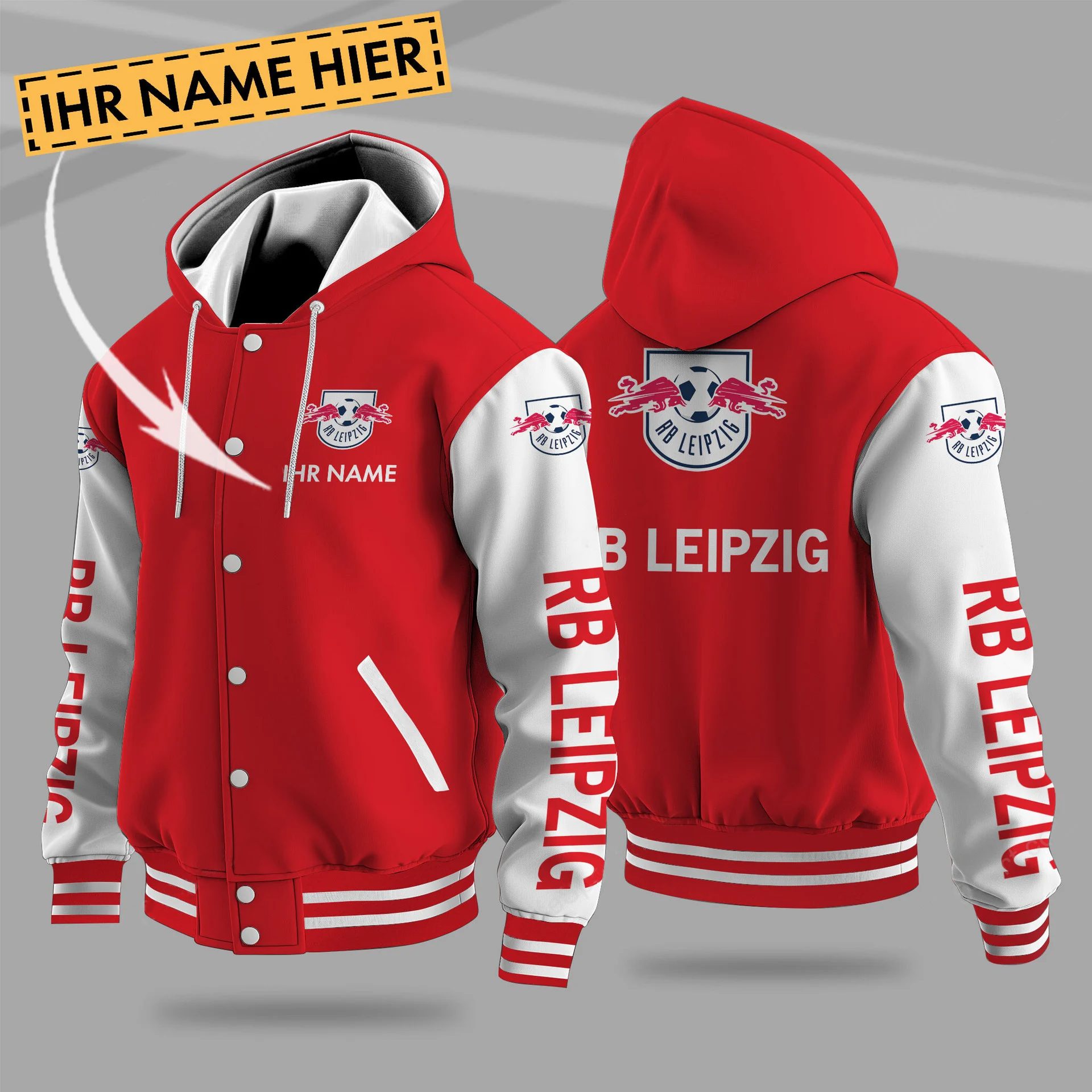 Rb Leipzig Hooded Baseball Jacket PT71284