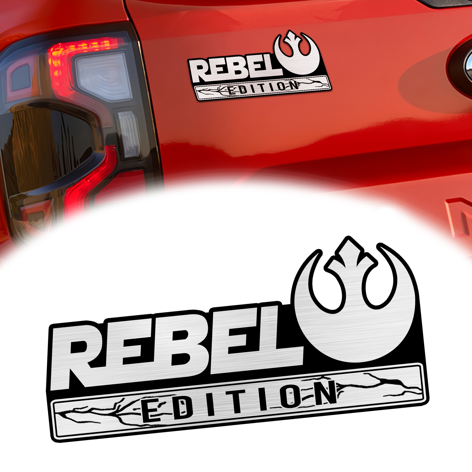 Rebel Laser Engraved Car Emblem MS10213