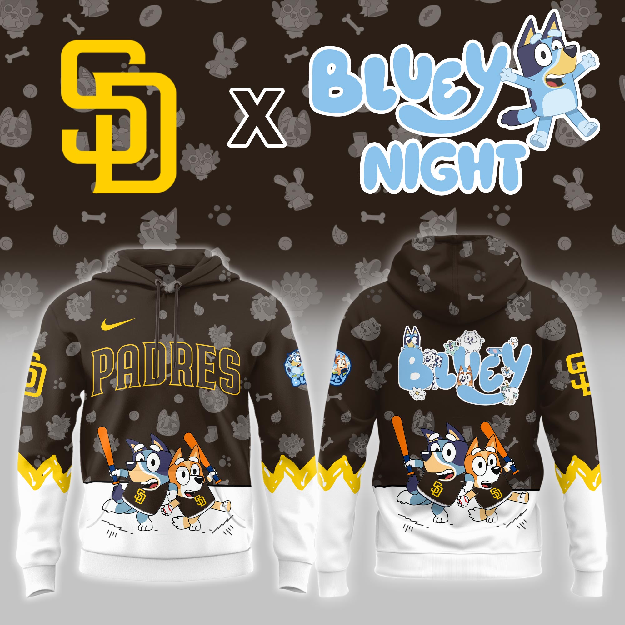 San Diego Padres Bluey Night Limited Hoodie PT68420