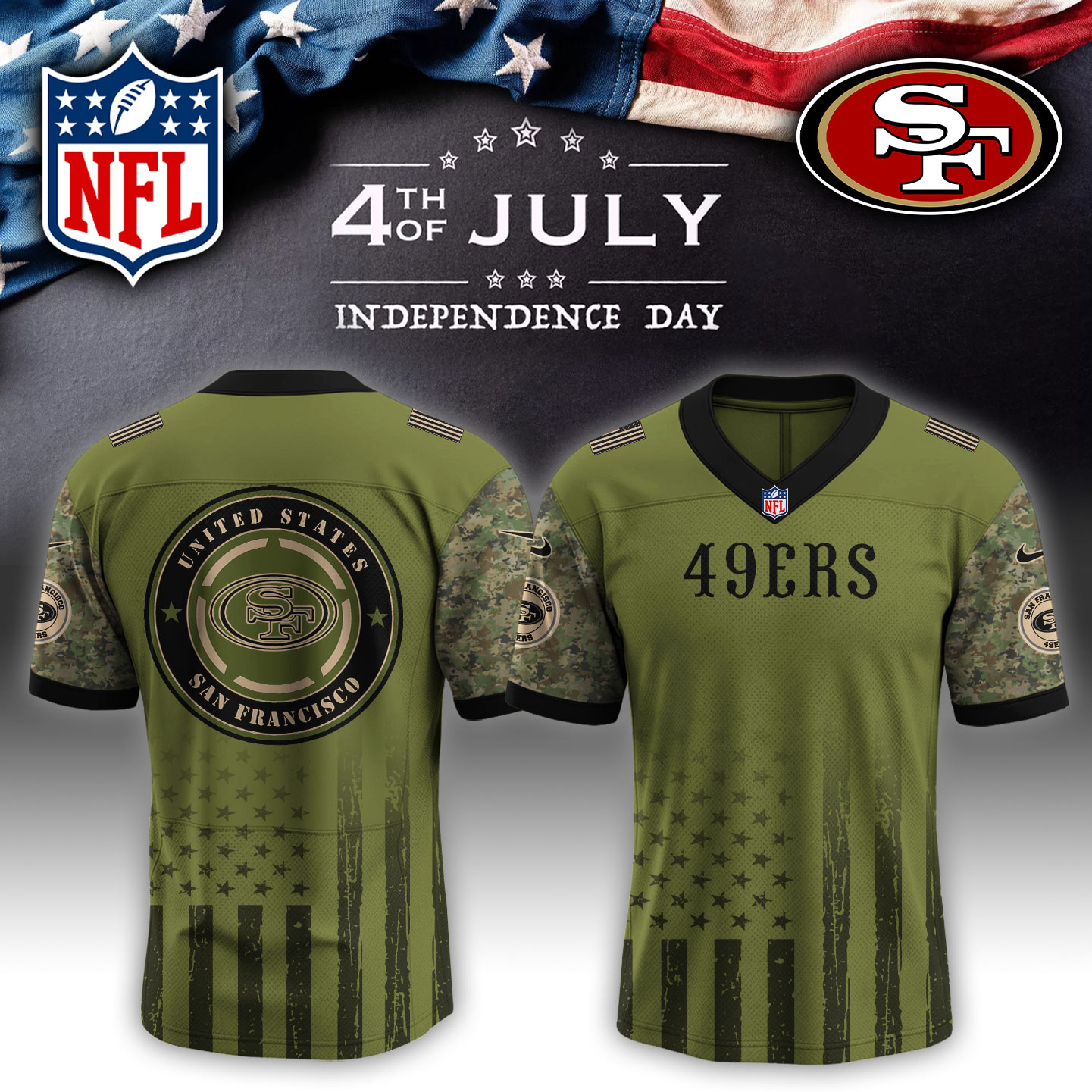 San Francisco 49ers NFL x Independent Day Jersey PT70270