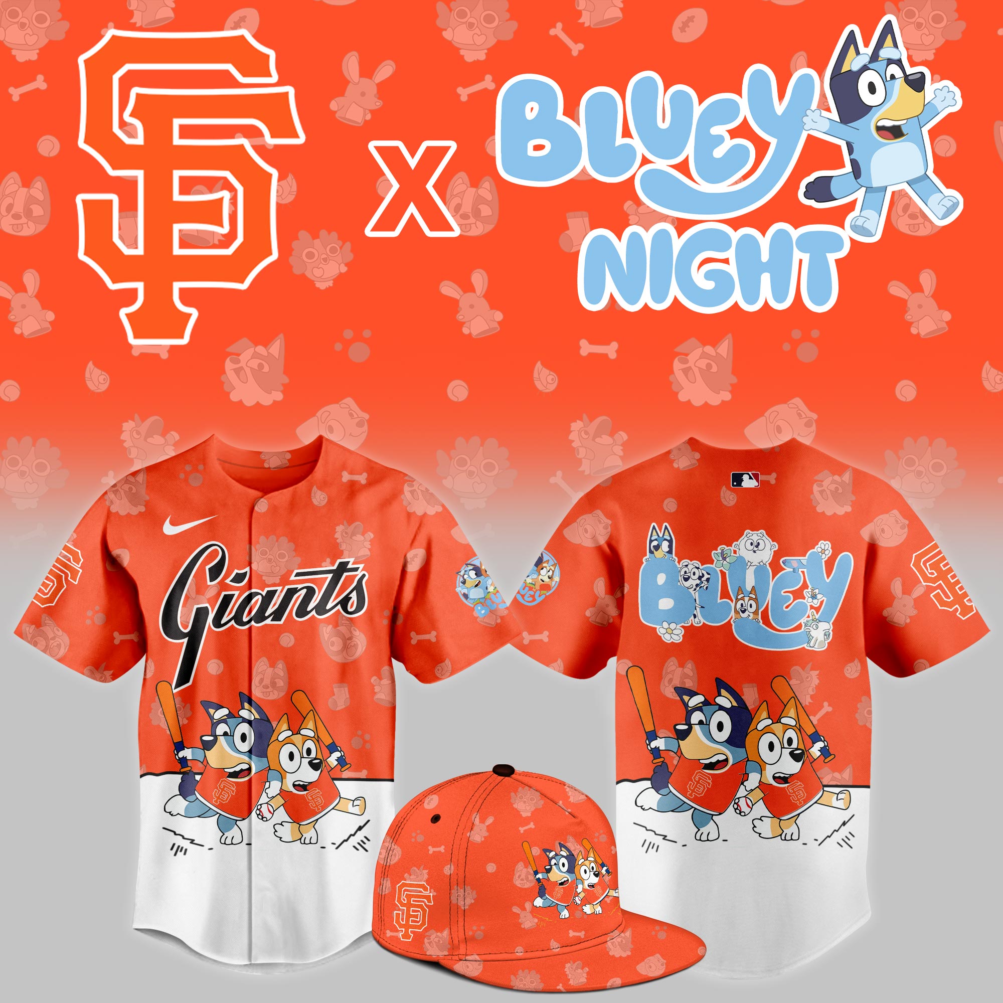 San Francisco Giants 2025 Bluey Theme Night Limited Jersey PT68363