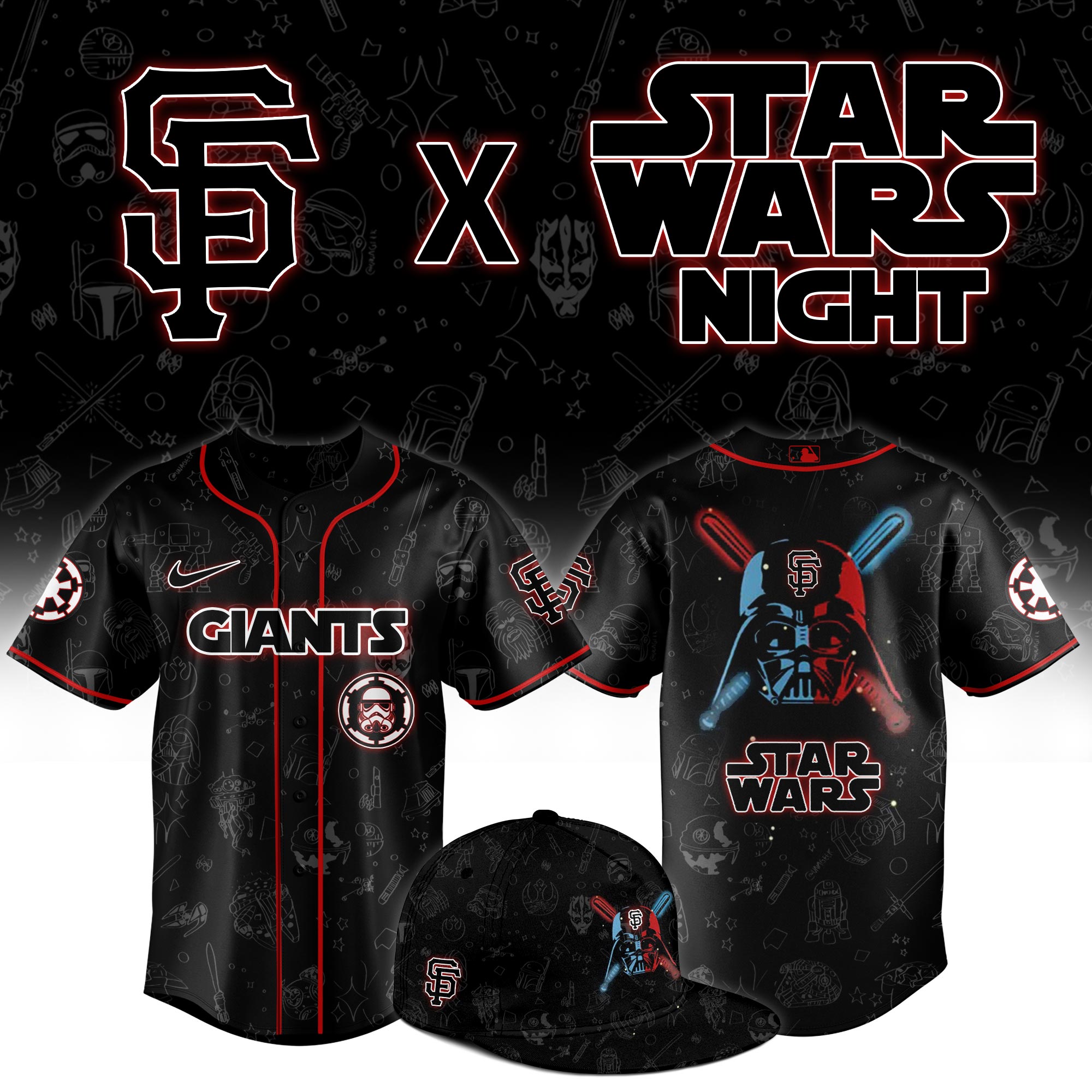 San Francisco Giants 2025 Star Wars Night Limited Jersey MS06566