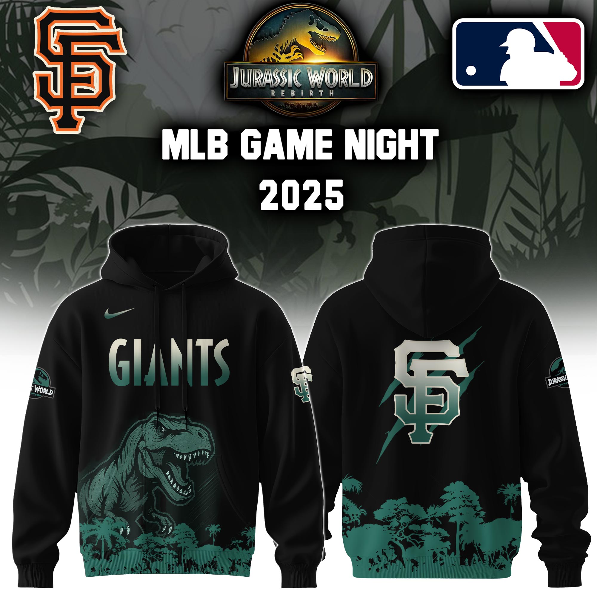San Francisco Giants X Jurassic World Hooide Colab 2025 Editons Limited PT70223