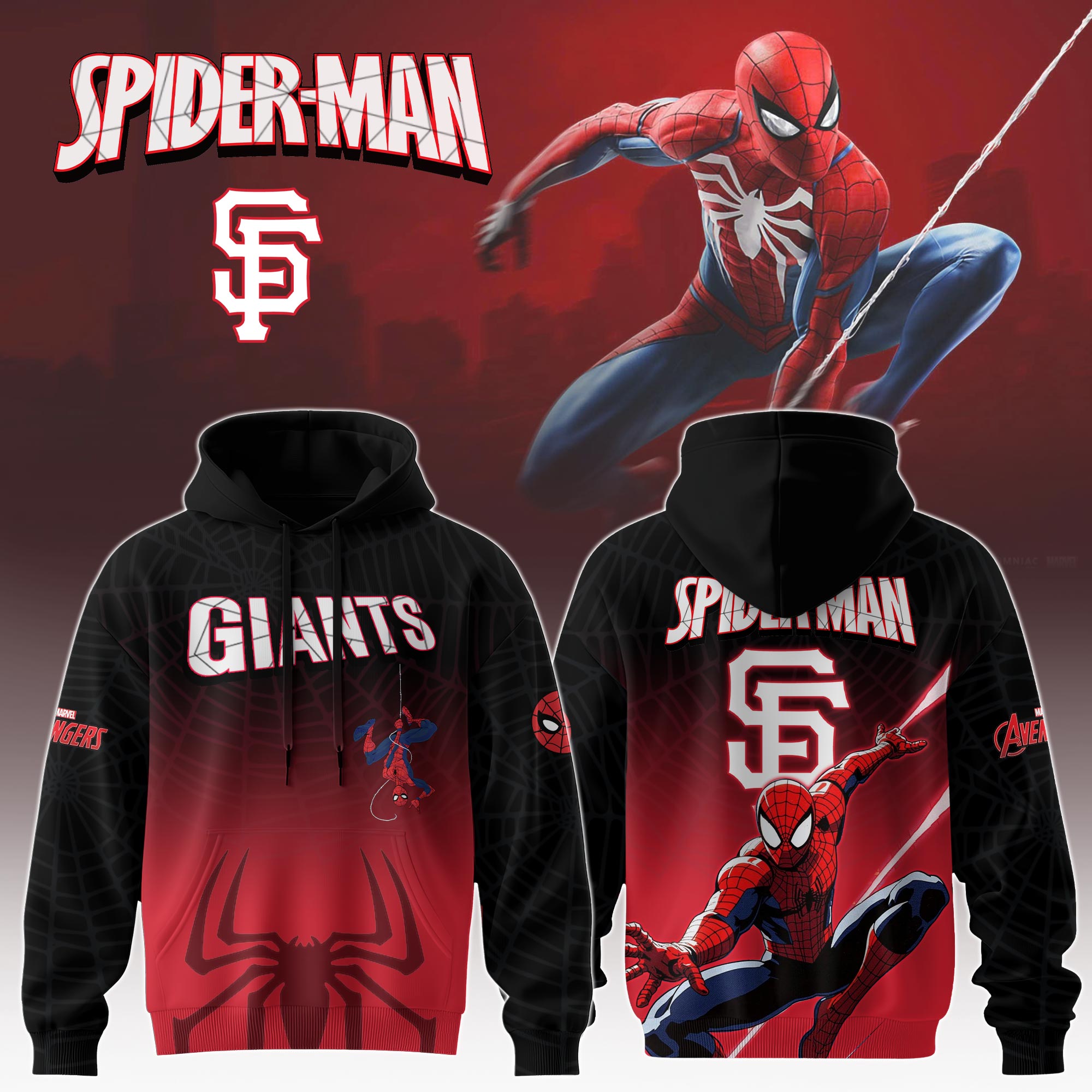 San Francisco Giants X Spider Man Game Night Special Edition Hoodie MS06527