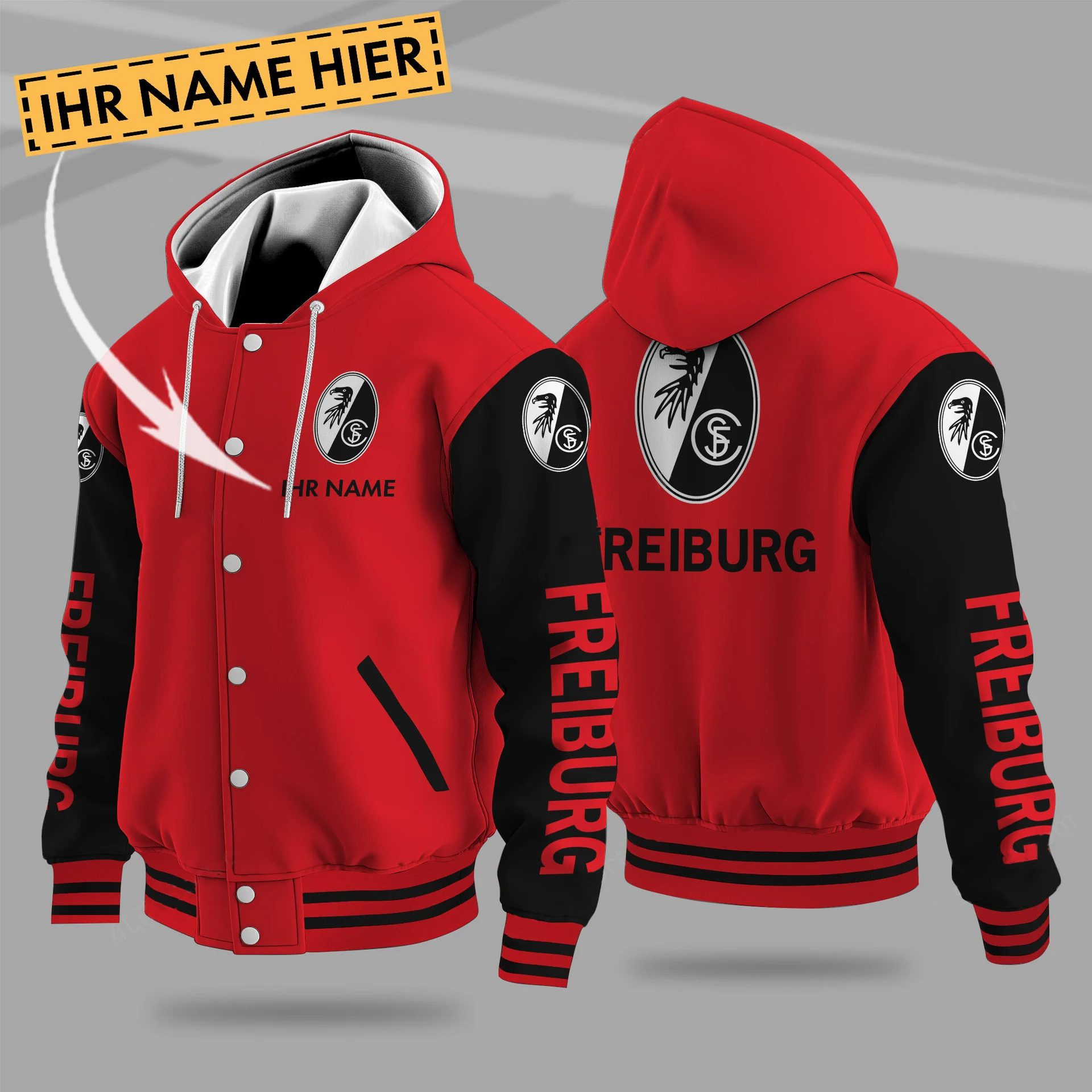 Sc Freiburg Hooded Baseball Jacket PT71285