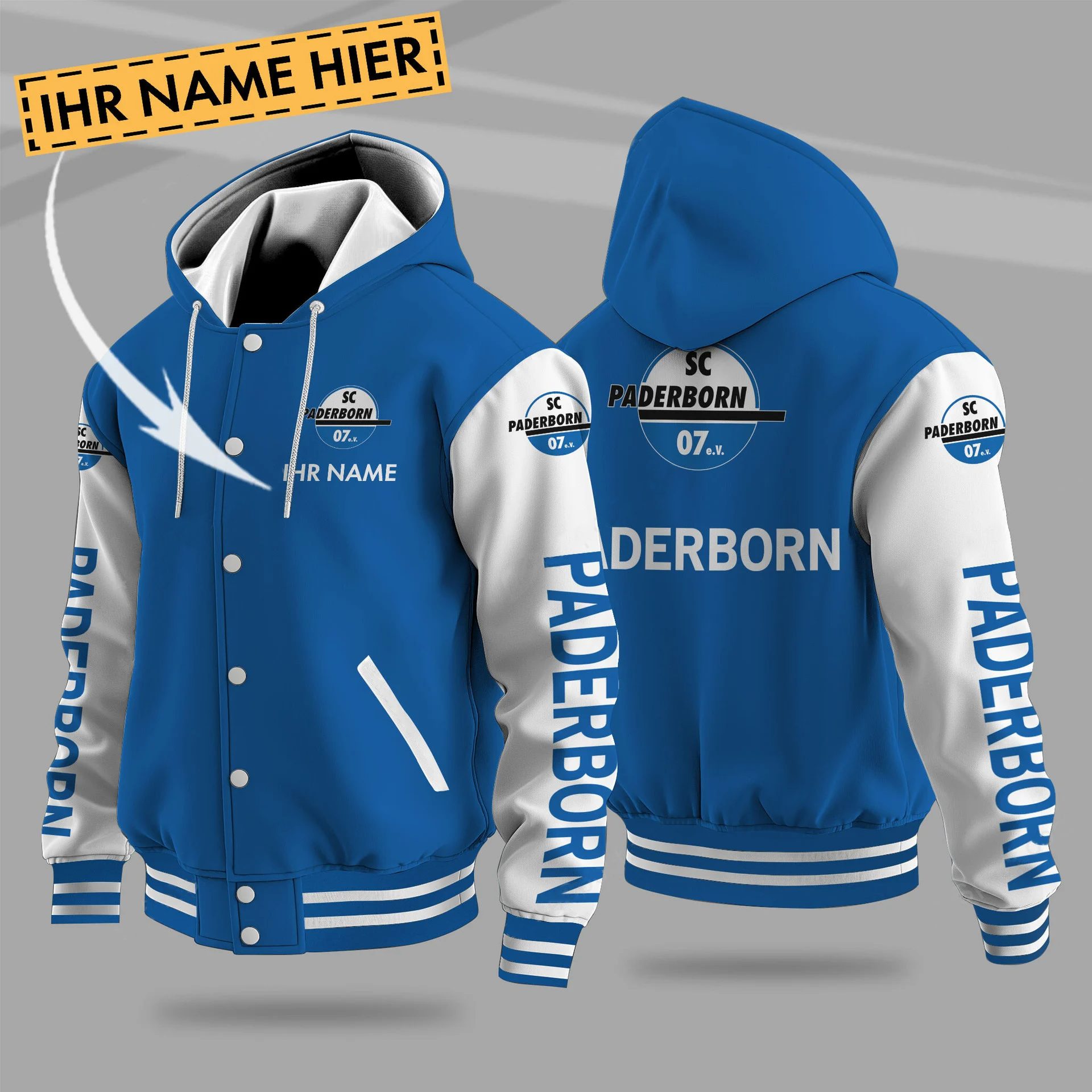 Sc Paderborn 07 Hooded Baseball Jacket PT71286