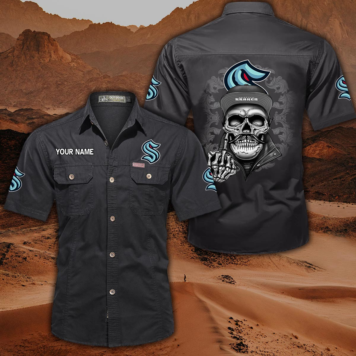 Seattle Kraken Pocket Short Sleeve Shirt PT69528
